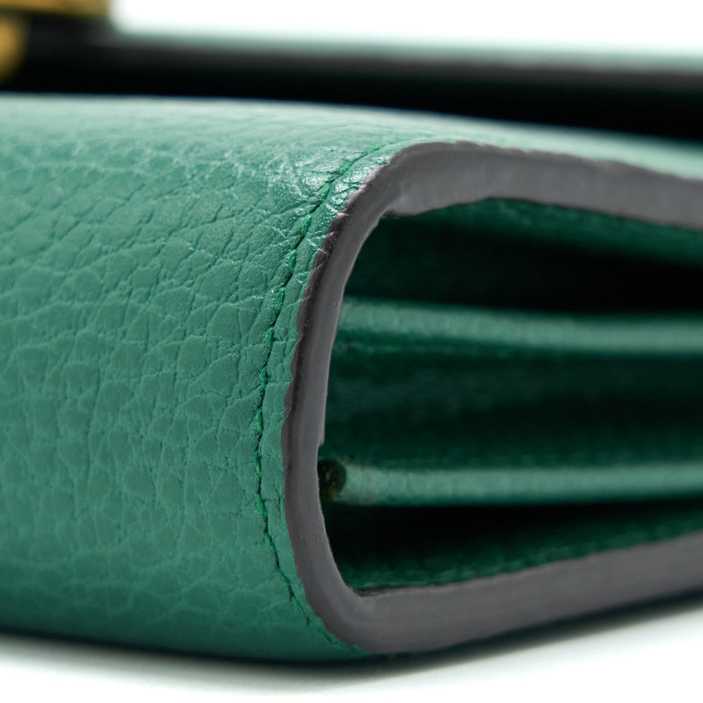 GUCCI MINI DIONYSUS WALLET ON CHAIN GREEN MULTICOLOUR HARDWARE