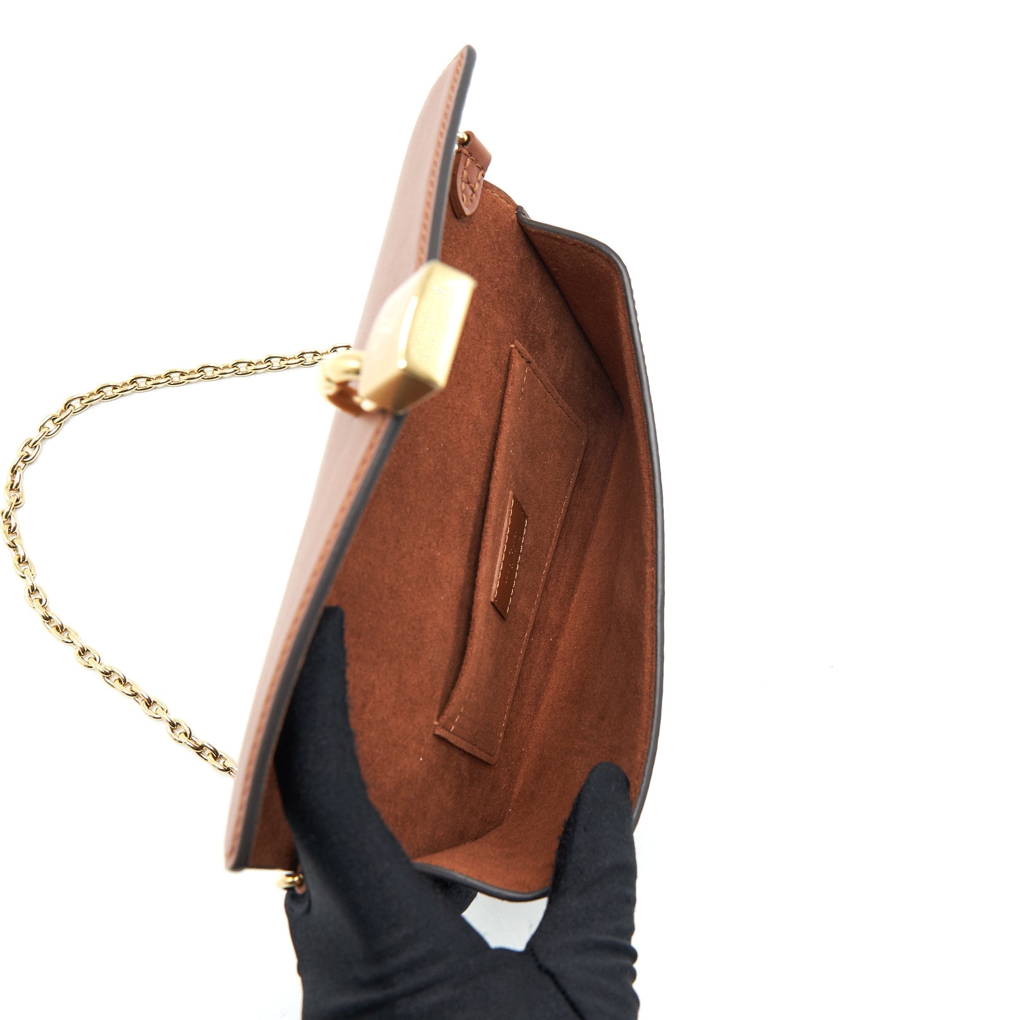 LOUIS VUITTON PADLOCK ON STRAP MONOGRAM CARAMEL GHW