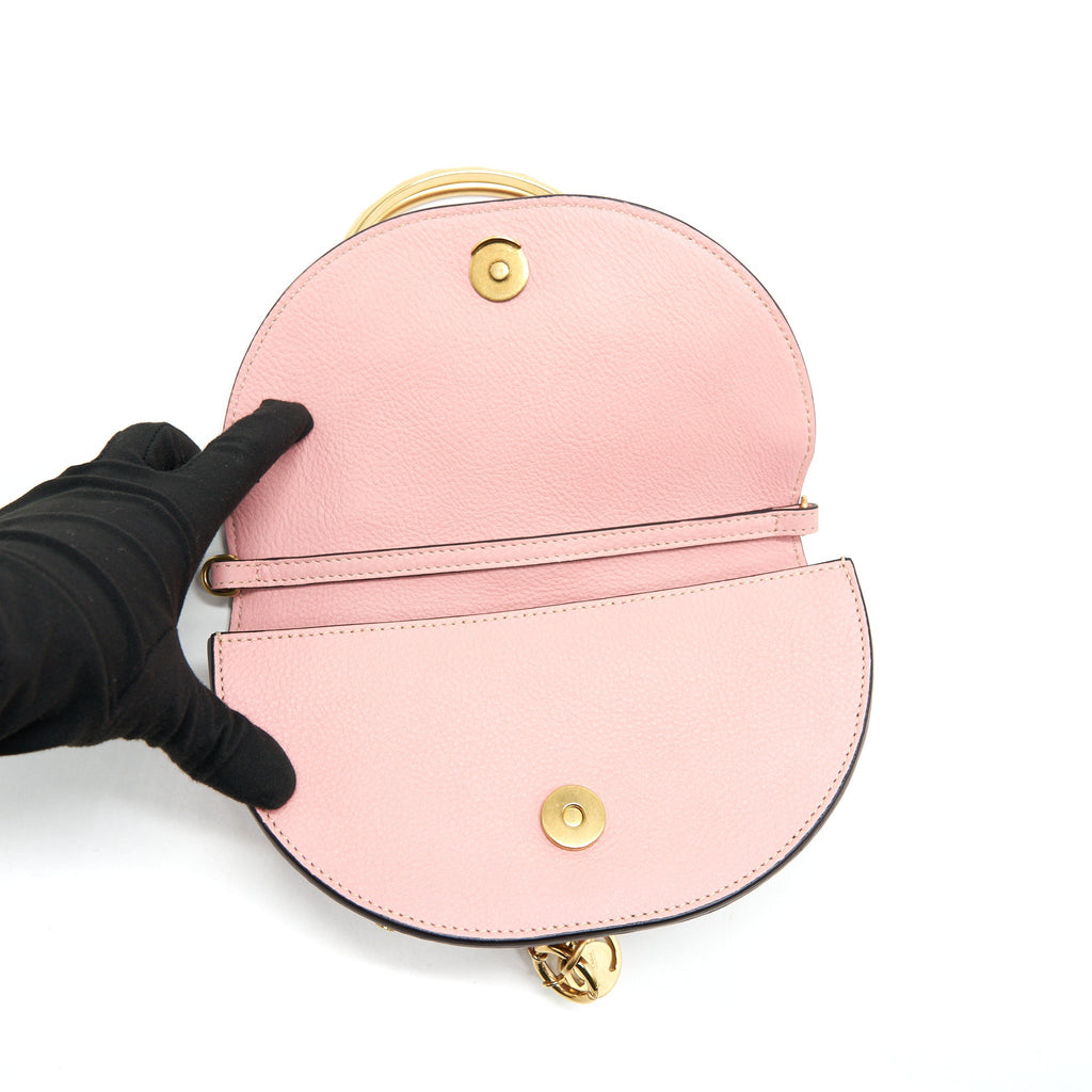 CHLOE NILE MINI LEATHER CROSSBODY BAG PINK