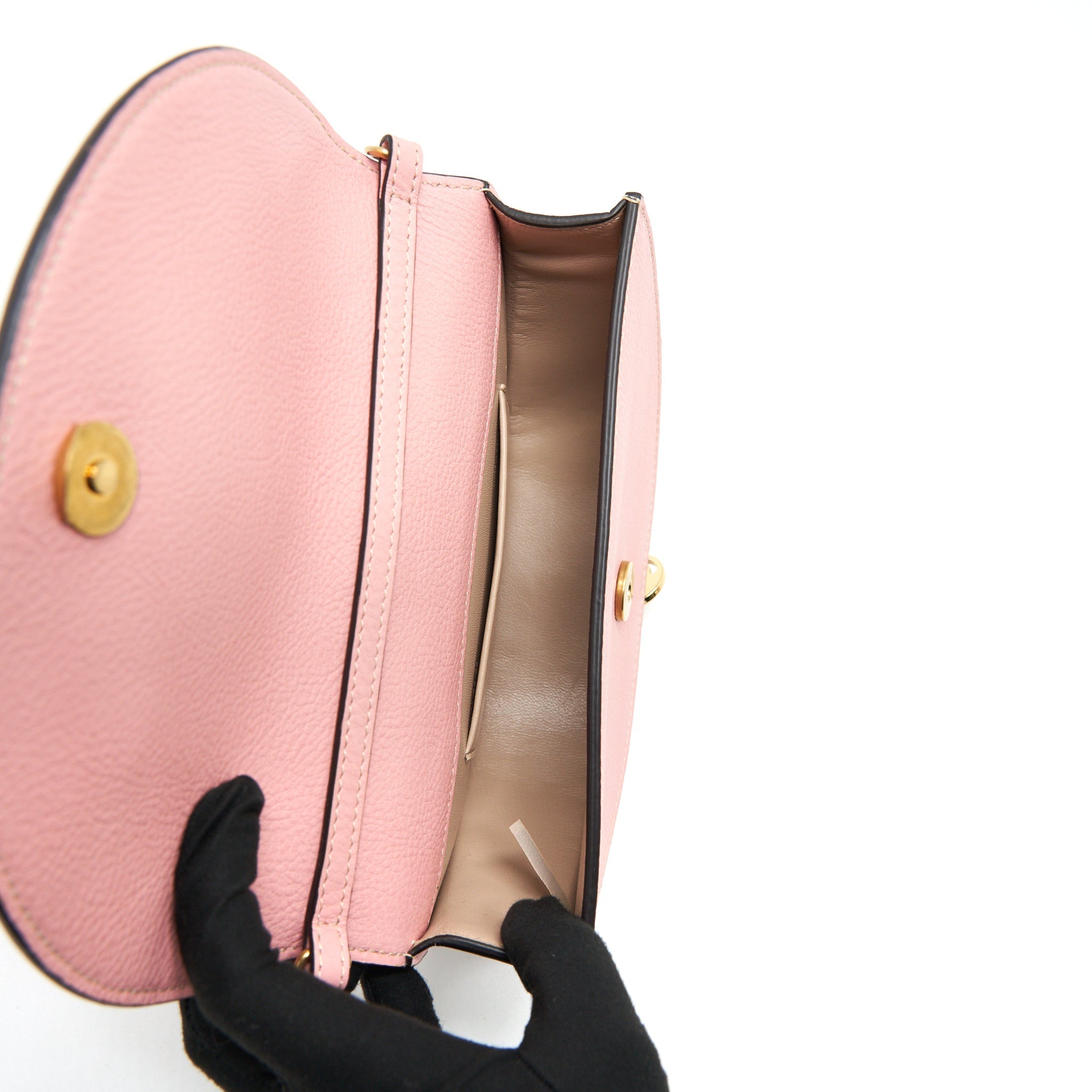 CHLOE NILE MINI LEATHER CROSSBODY BAG PINK