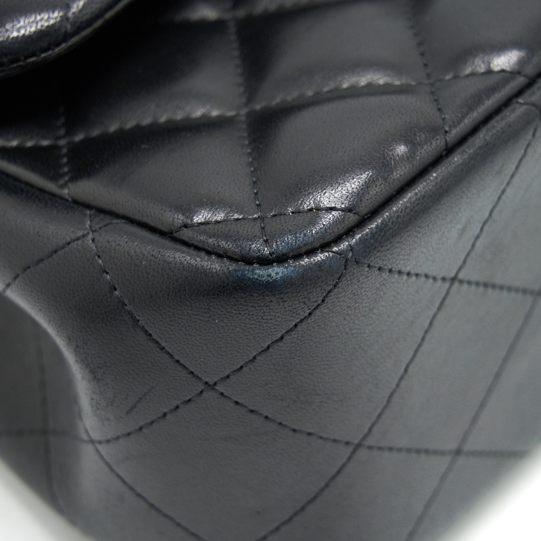 CHANEL CLASSIC JUMBO DOUBLE FLAP BAG LAMBSKIN BLACK GHW