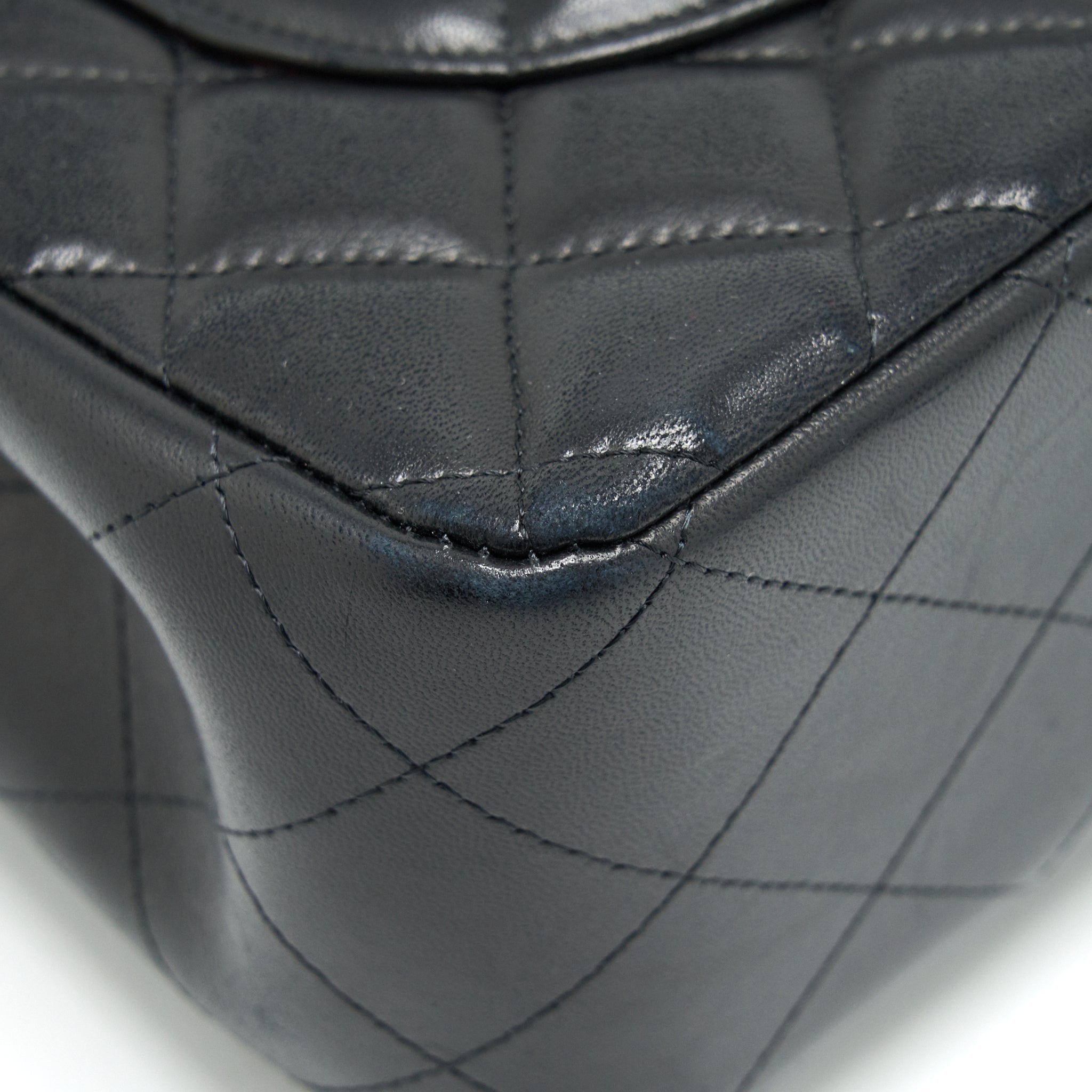 CHANEL CLASSIC JUMBO DOUBLE FLAP BAG LAMBSKIN BLACK GHW