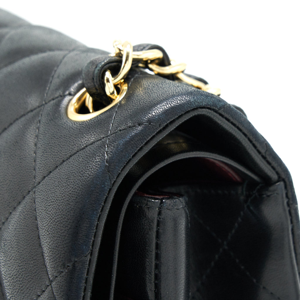 CHANEL CLASSIC JUMBO DOUBLE FLAP BAG LAMBSKIN BLACK GHW