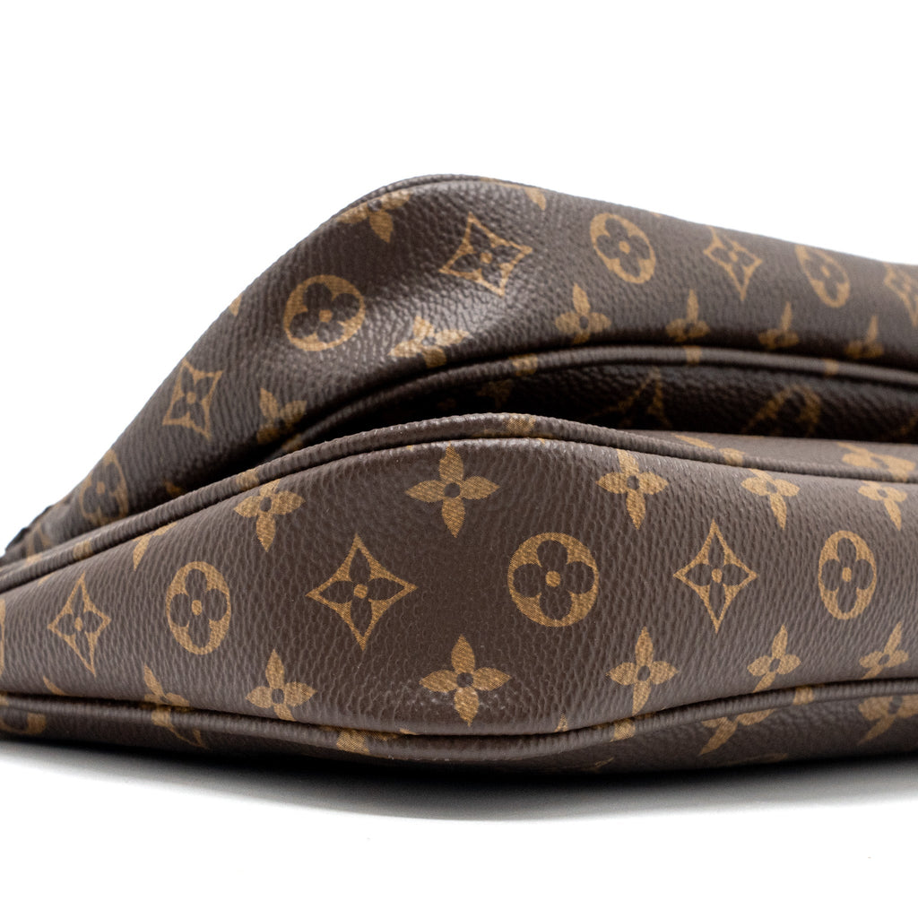LOUIS VUITTON MULTI POCHETTE ACCESSORIES MONOGRAM CANVAS KHAKI STRAP GHW