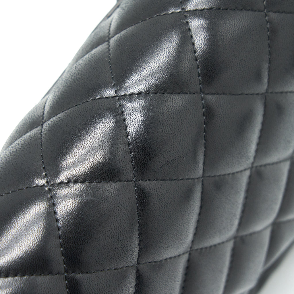 CHANEL CLASSIC JUMBO DOUBLE FLAP BAG LAMBSKIN BLACK GHW