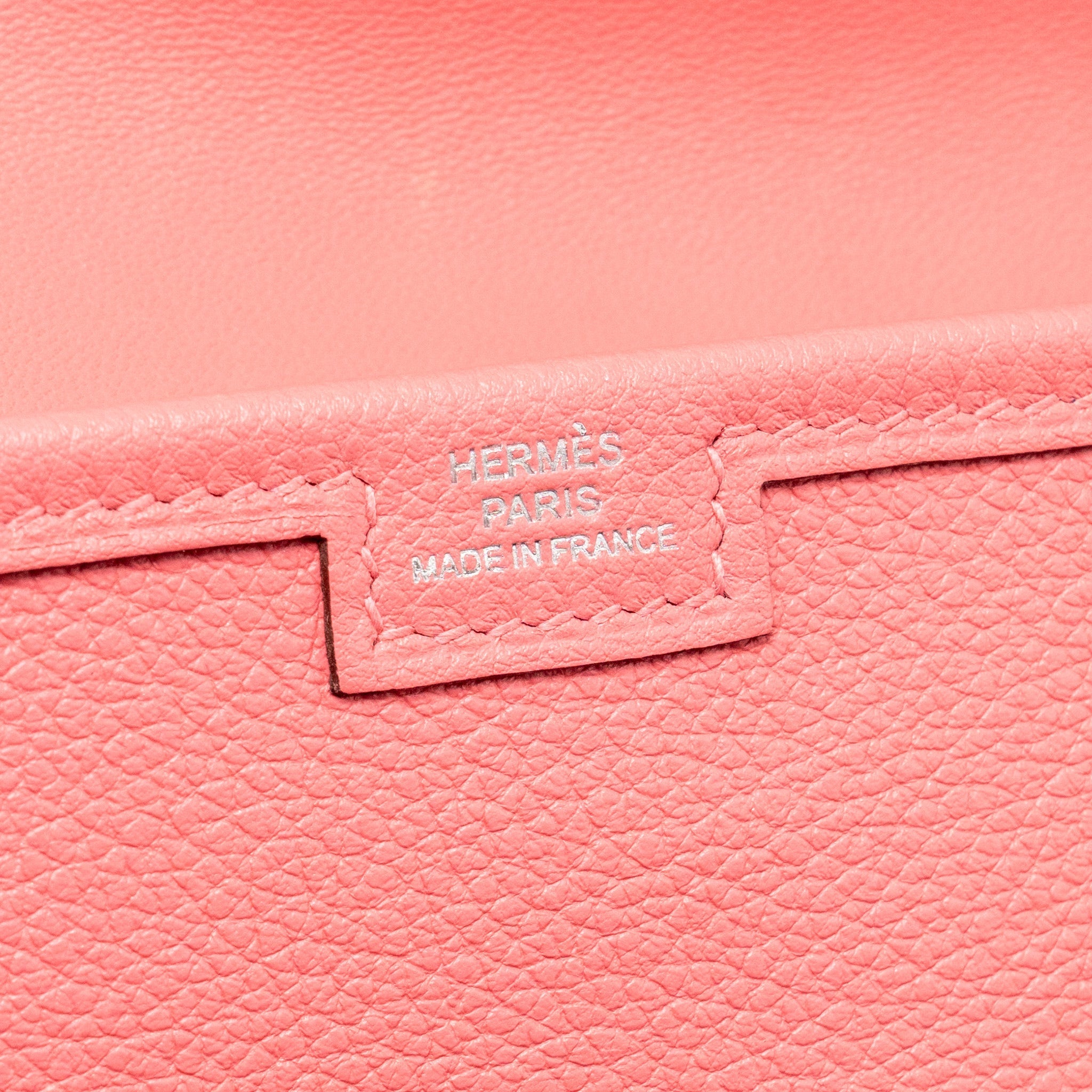 HERMES JIGE ELAN CLUTCH EVERCOLOR ROSE AZALEE