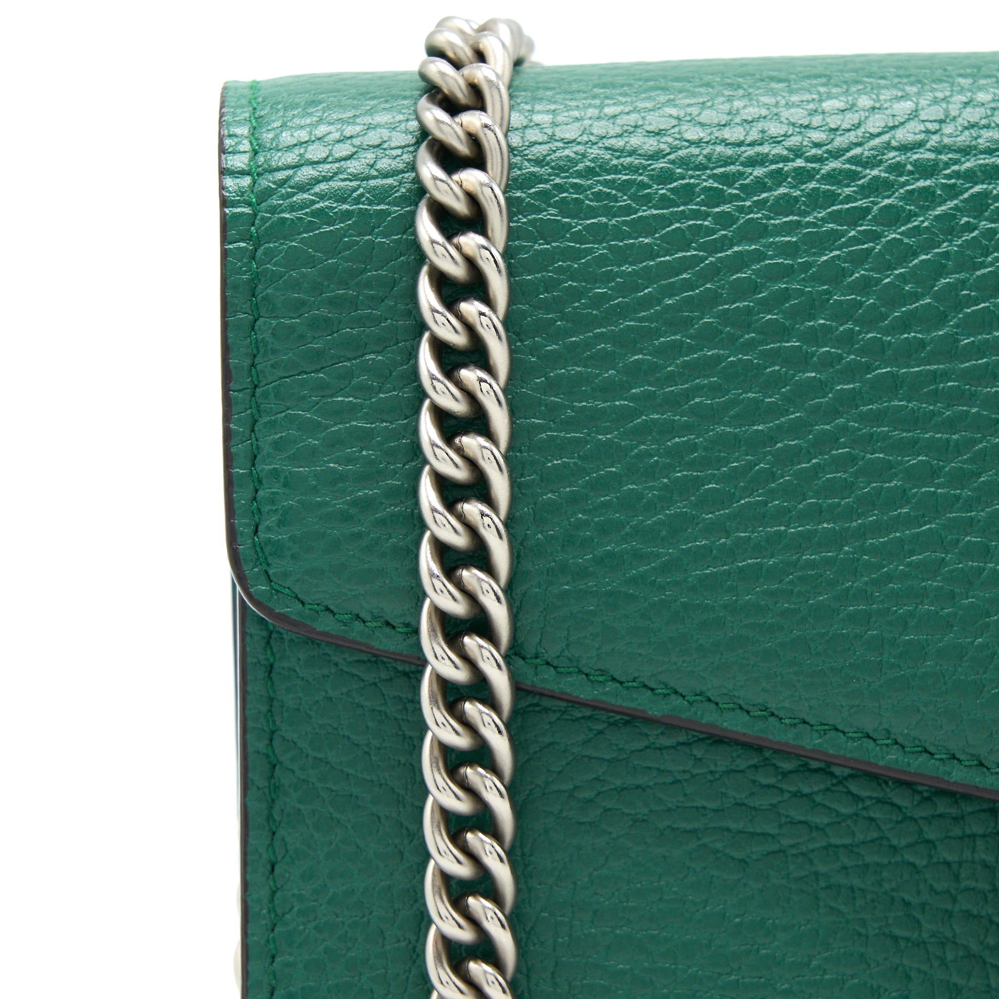 GUCCI MINI DIONYSUS WALLET ON CHAIN GREEN MULTICOLOUR HARDWARE