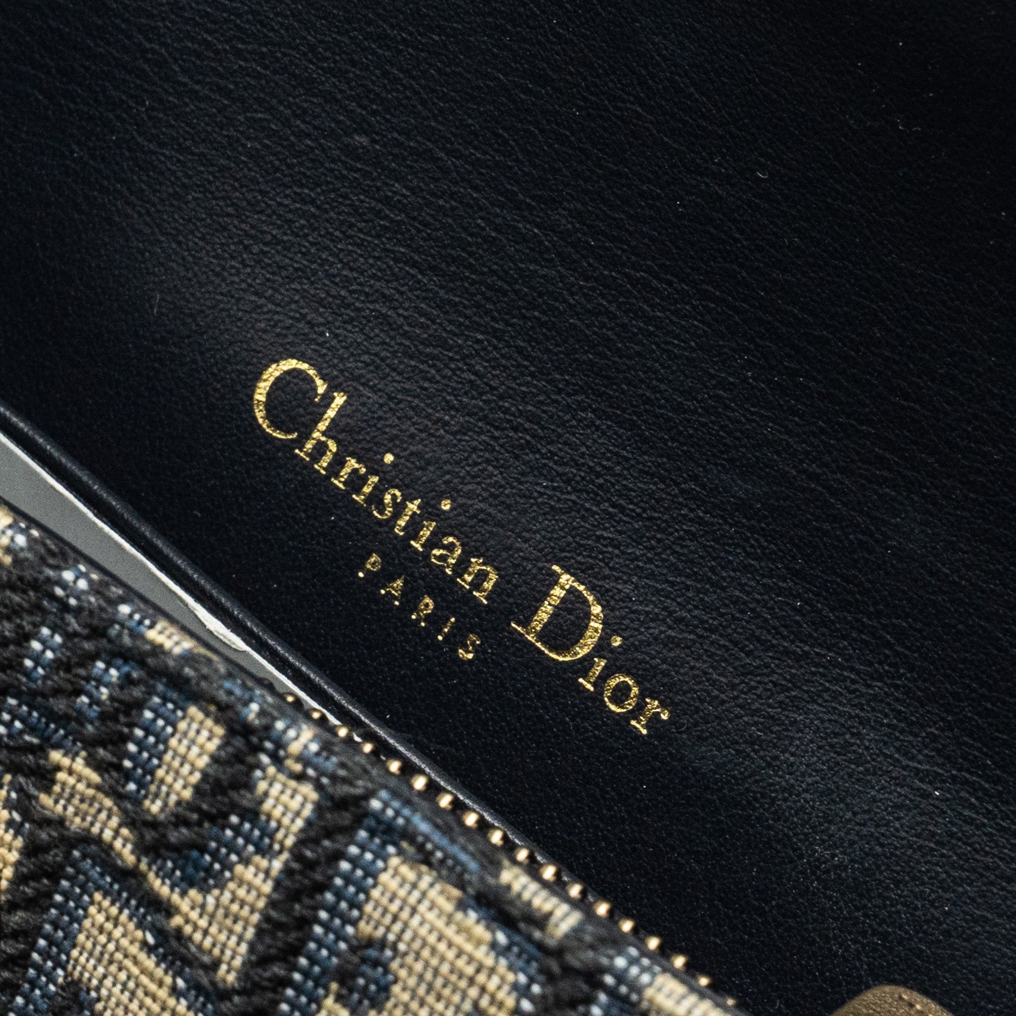 DIOR SADDLE BELT POUCH DIOR OBLIQUE CANVAS BLUE GHW