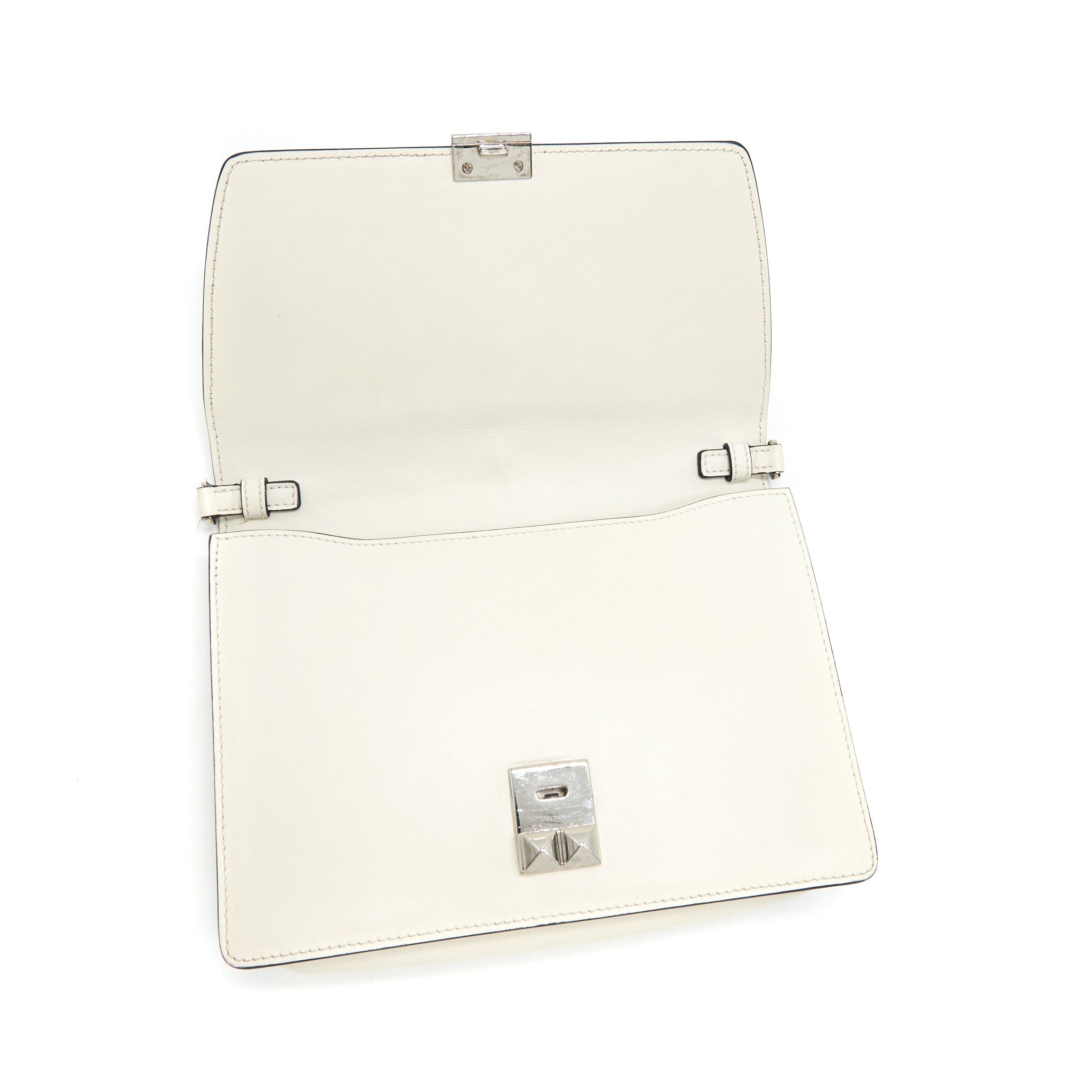 PRADA WOMAN'S MESSANGER BAG WHITE WITH SHW
