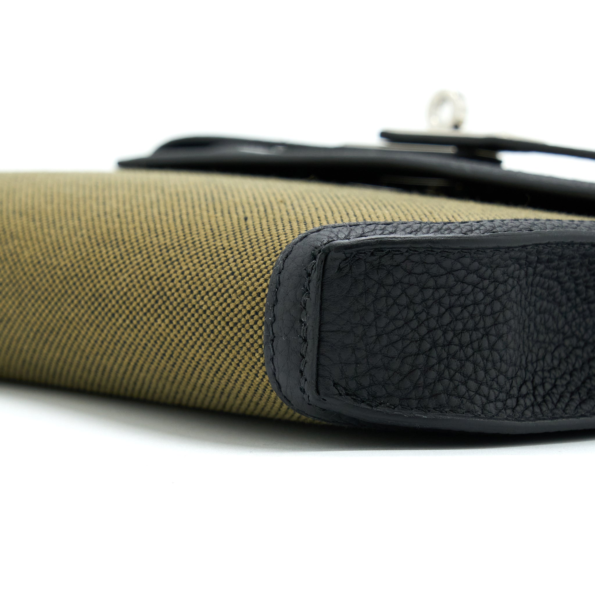 HERMES POCHETTE KELLY DEPECHES CANVAS AND LEATHER MULTICOLOUR SHW