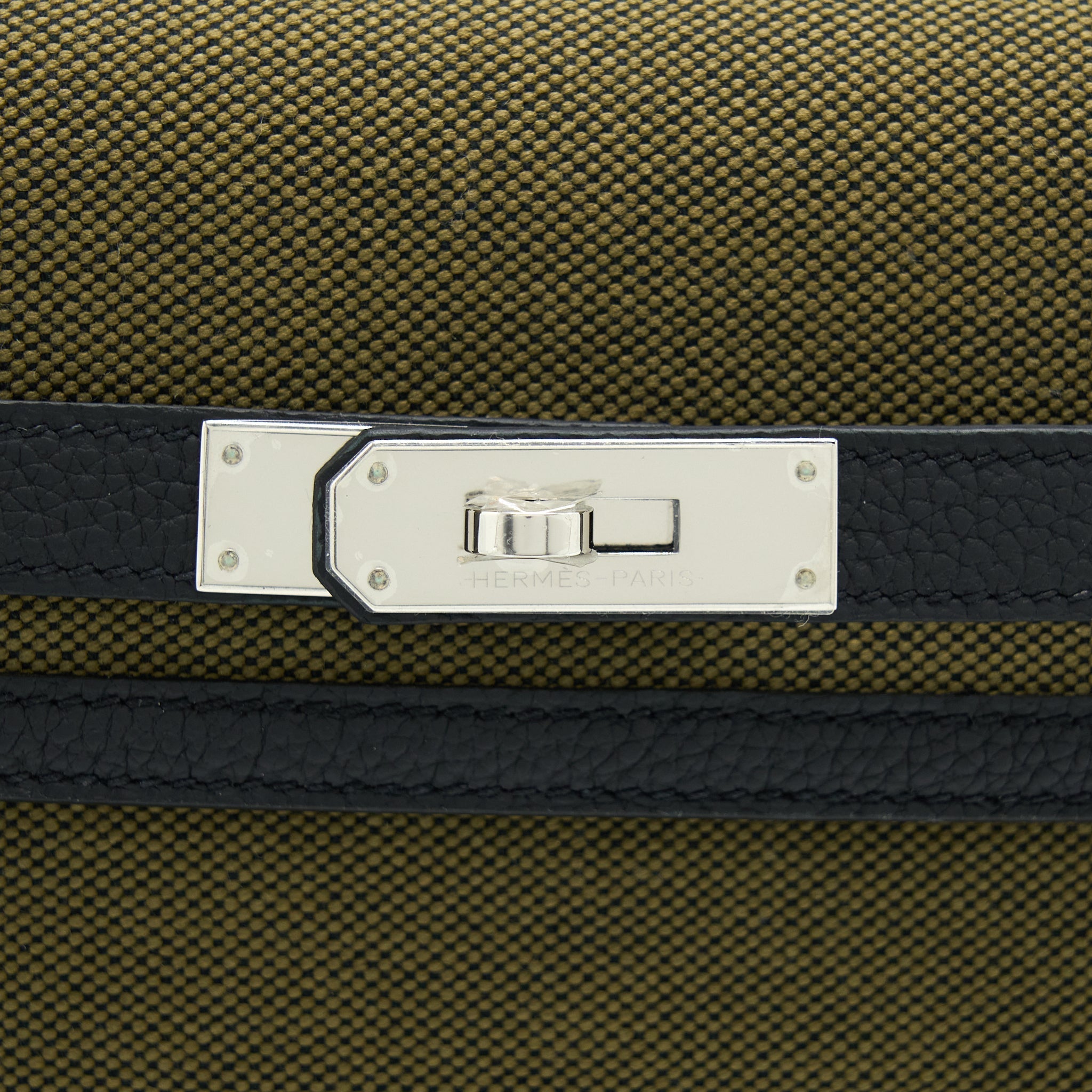 HERMES POCHETTE KELLY DEPECHES CANVAS AND LEATHER MULTICOLOUR SHW