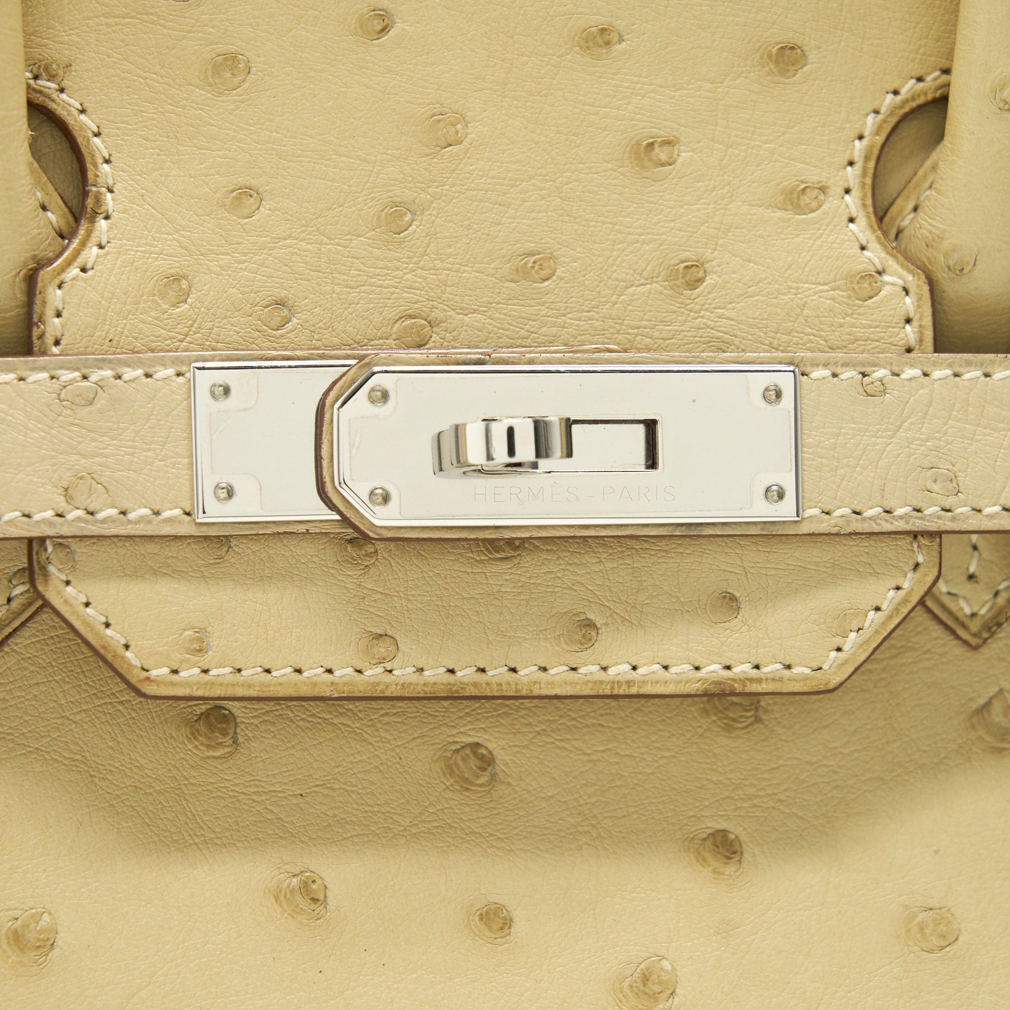 HERMES BIRKIN 30 PARCHEMIN OSTRICH SHW