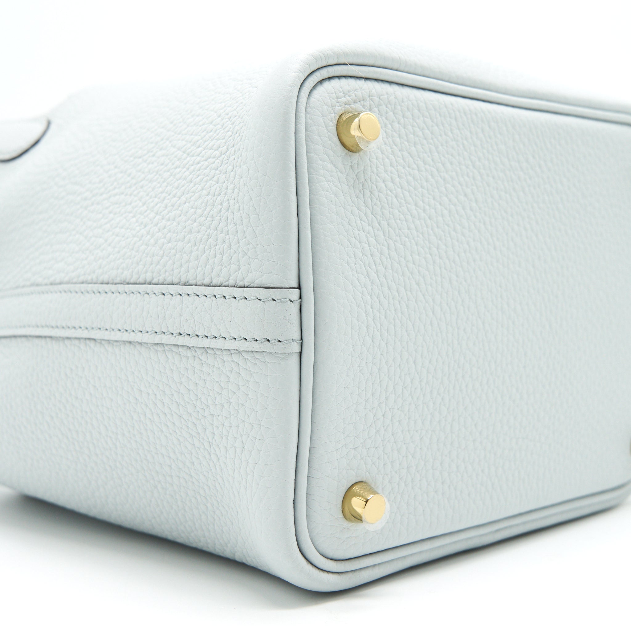 HERMES PICOTIN 18 LOCK BAG BLUE PALE GHW