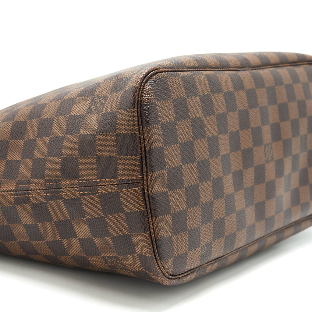 LOUIS VUITTON NEVERFULL MM DAMIER EBENE CANVAS /ROSE BALLERINE