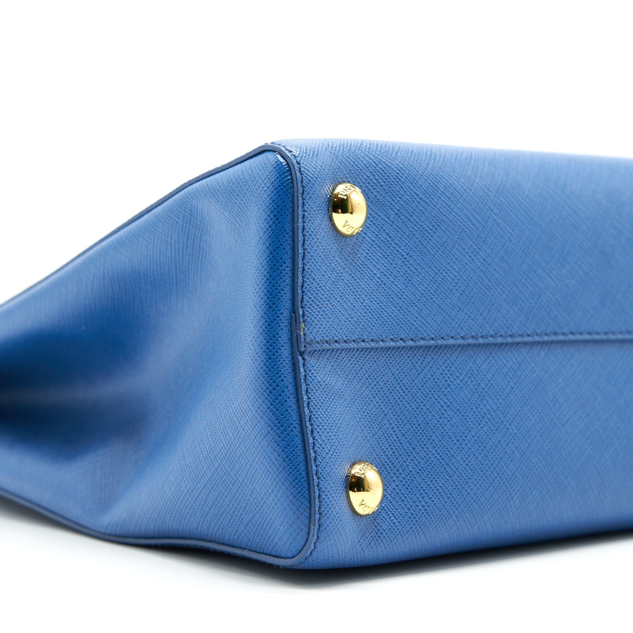 PRADA SHOPPING SAFFIANO LUX COBALTO BAG IN BLUE