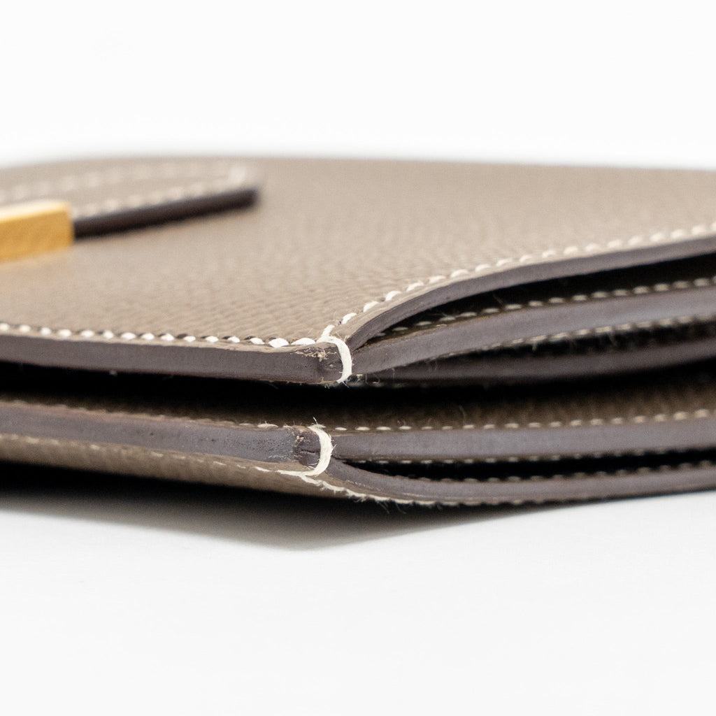 HERMES BEARN COMPACT WALLET EPSOM ETOUPE GHW