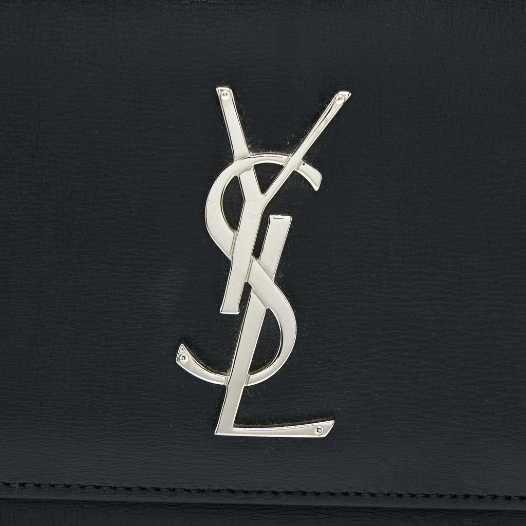 SAINT LAURENT/YSL SUNSET LARGE CHAIN BAG CALFSKIN BLACK SHW