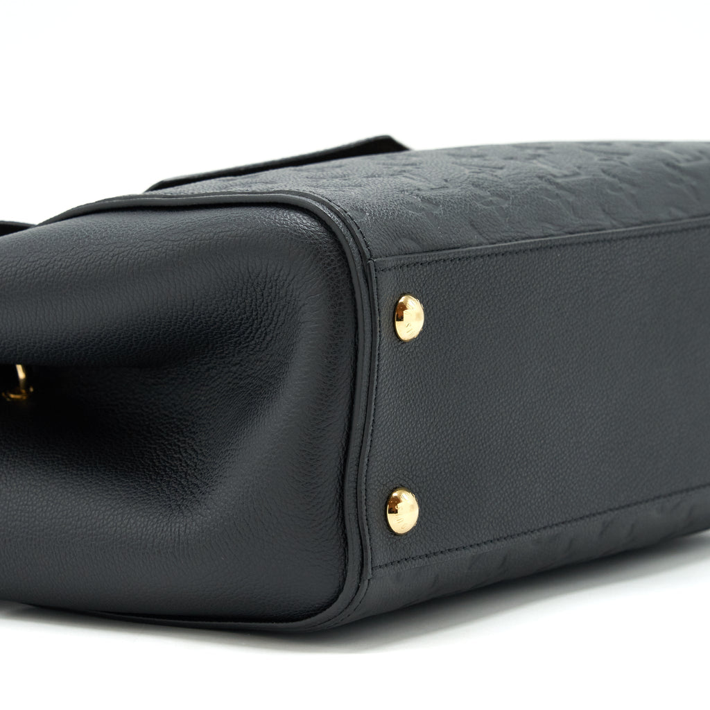 LOUIS VUITTON BLACK MONOGRAM EMPREINTE TROCADERO HANDBAG GHW
