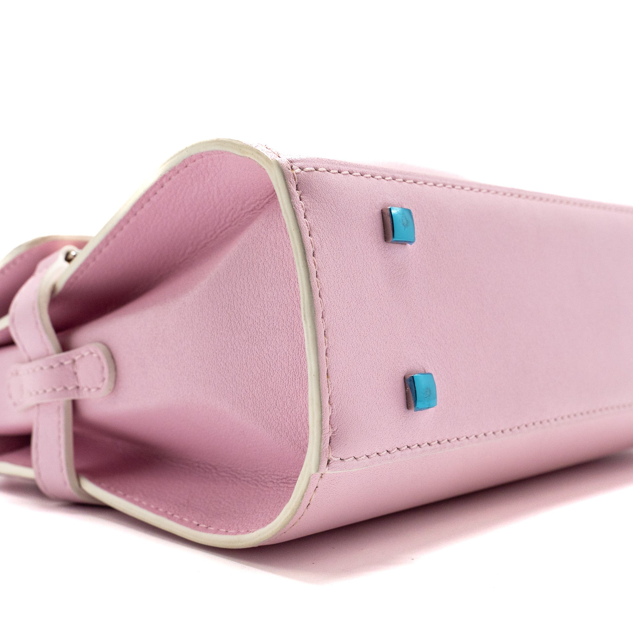 DELVAUX SMALL TEMPETE TOTE BAG CALFSKIN LIGHT PINK SHW