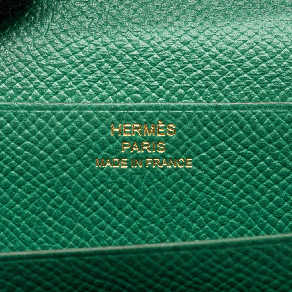 HERMES BEARN LONG WALLET EPSOM U4 VERT VERTIGO GHW