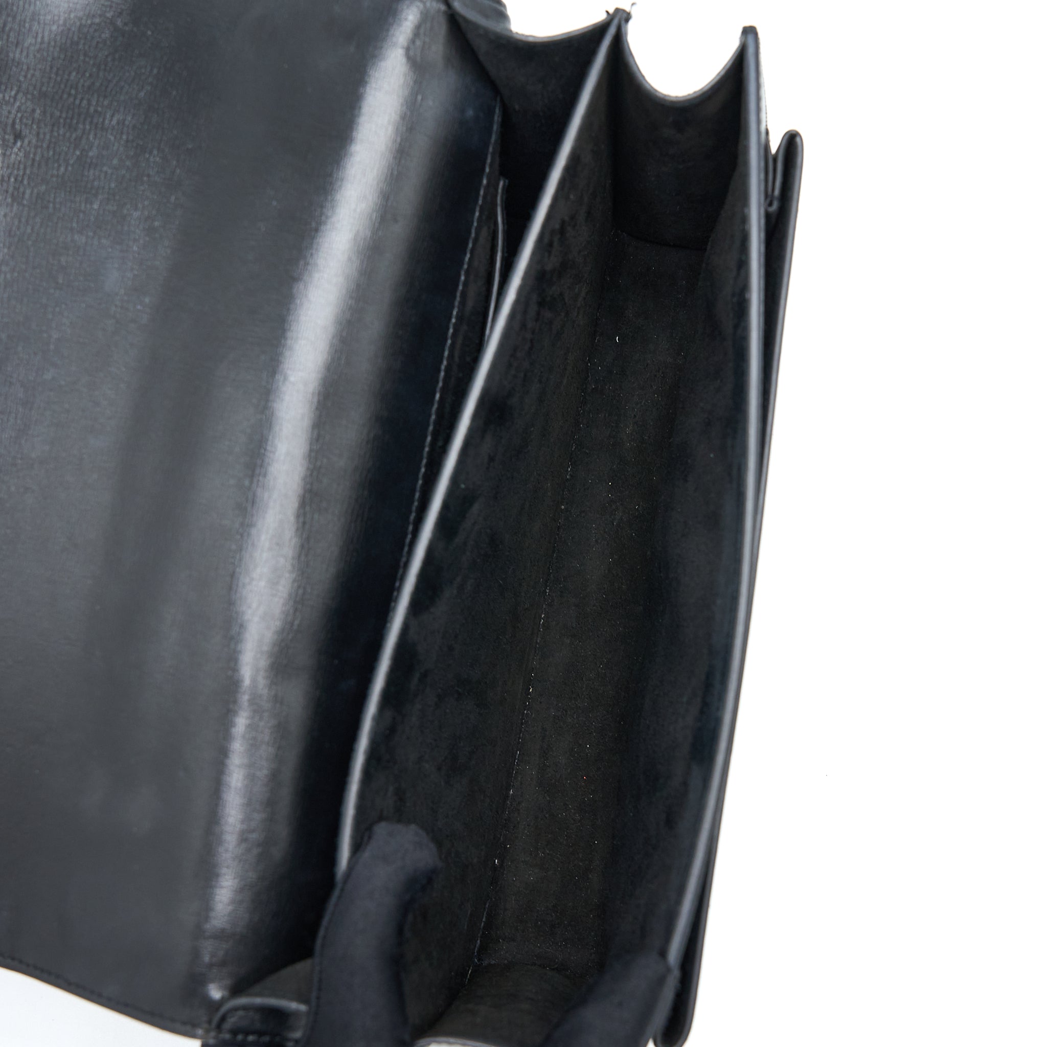 SAINT LAURENT/YSL SUNSET LARGE CHAIN BAG CALFSKIN BLACK SHW