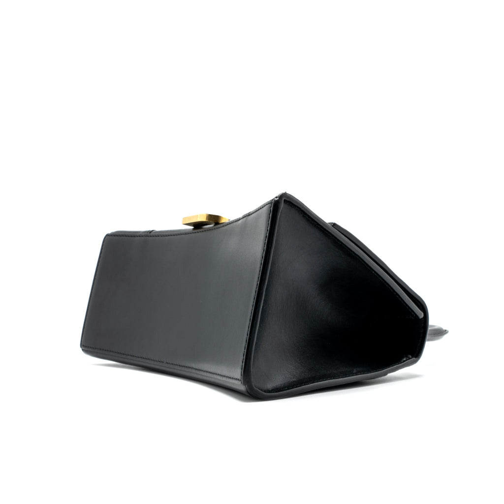 BALENCIAGA SMALL HOURGLASS BAG CALFSKIN BLACK GHW