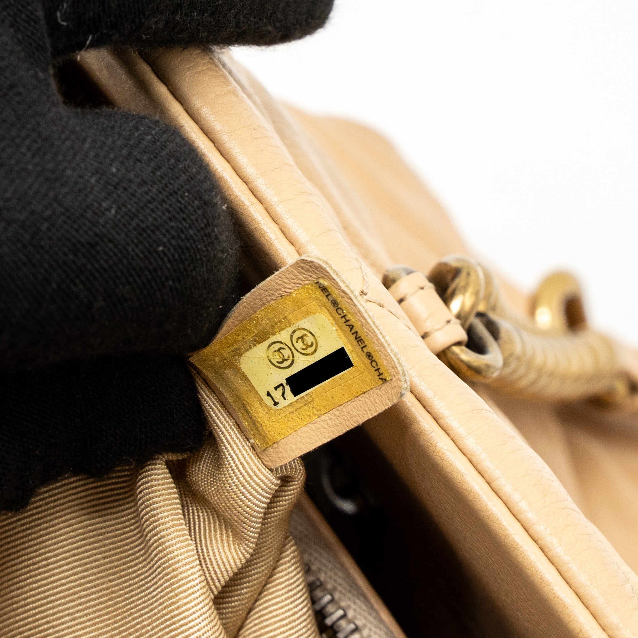 CHANEL SHOPPING TOTE CALFSKIN BEIGE GHW