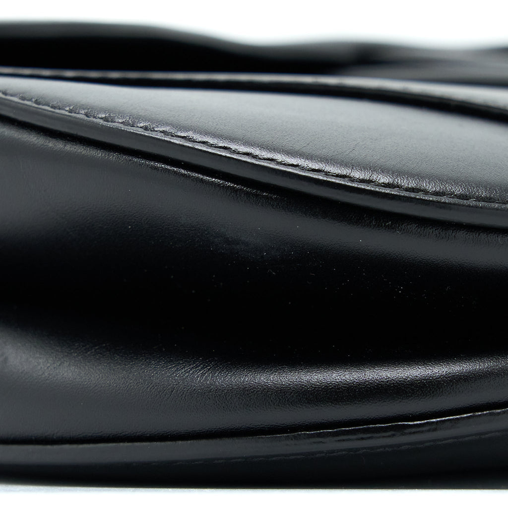 DIOR MEDIUM SADDLE BAG CALFSKIN BLACK SHW
