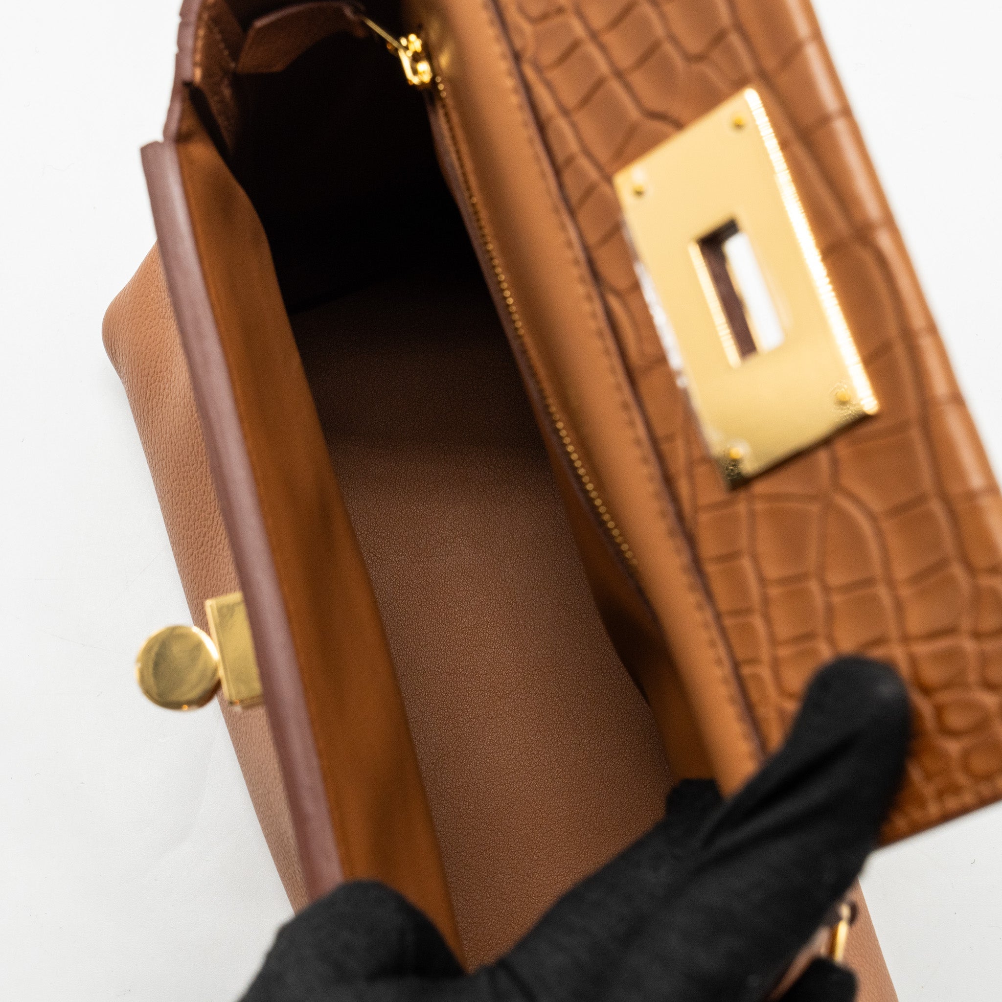 HERMES MINI 24/24 2424-21 TOUCH EVERCOLOR /ALLIGATOR /SWIFT GOLD GHW
