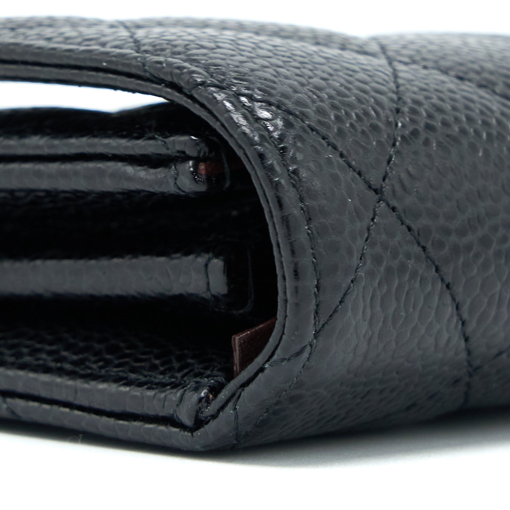 CHANEL CLASSIC FLAP LONG WALLET CAVIAR BLACK GHW