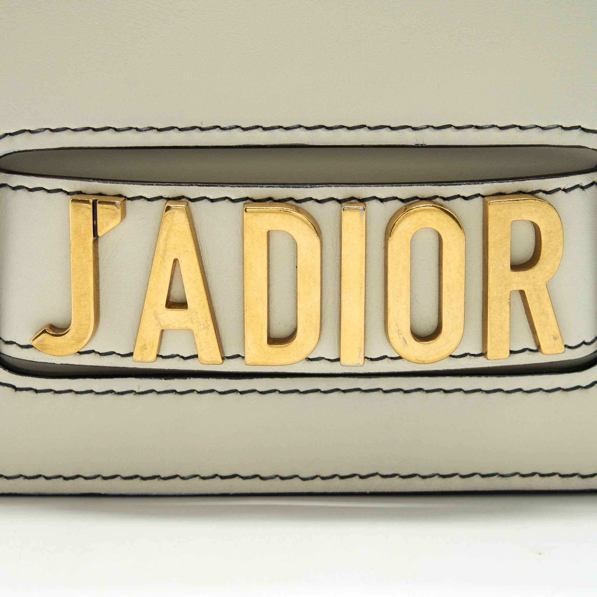 DIOR J'ADIOR FLAP BAG CHAIN BAG CLUTCH WHITE GHW