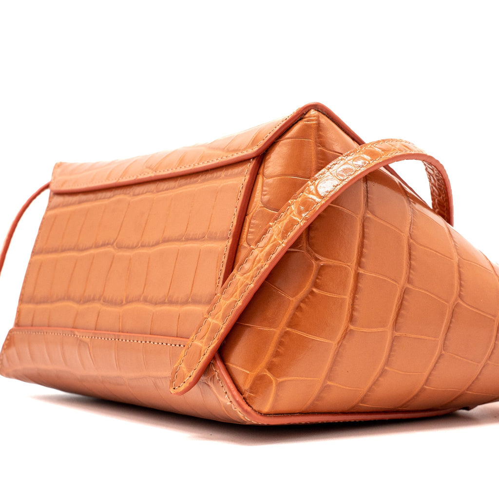 CELINE NANO BELT BAG CROC EMBOSSED CALFSKIN LYCHEE GHW