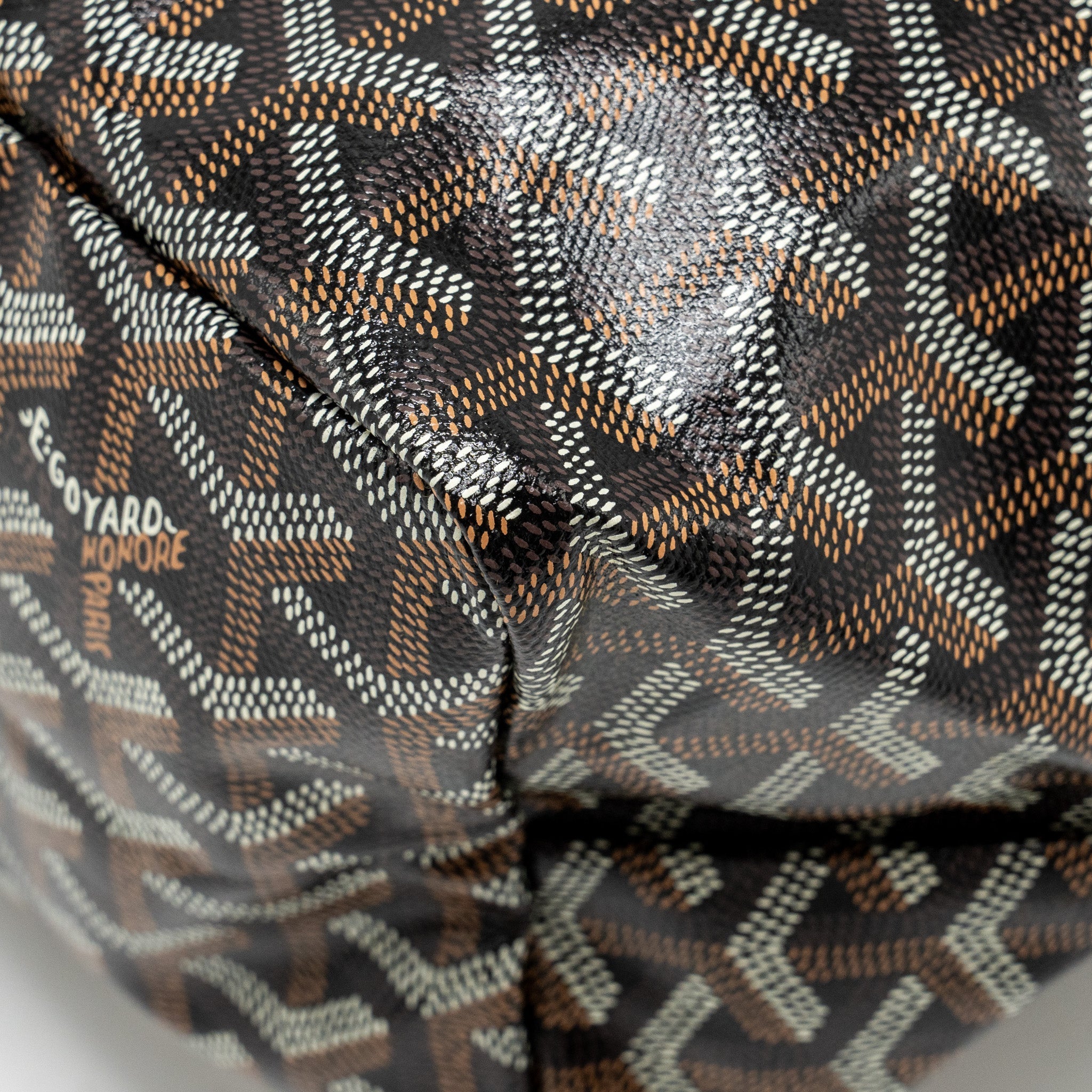 GOYARD SAINT LOUIS TOTE PM GOYARDLINE CANVAS / CALFSKIN BLACK SHW