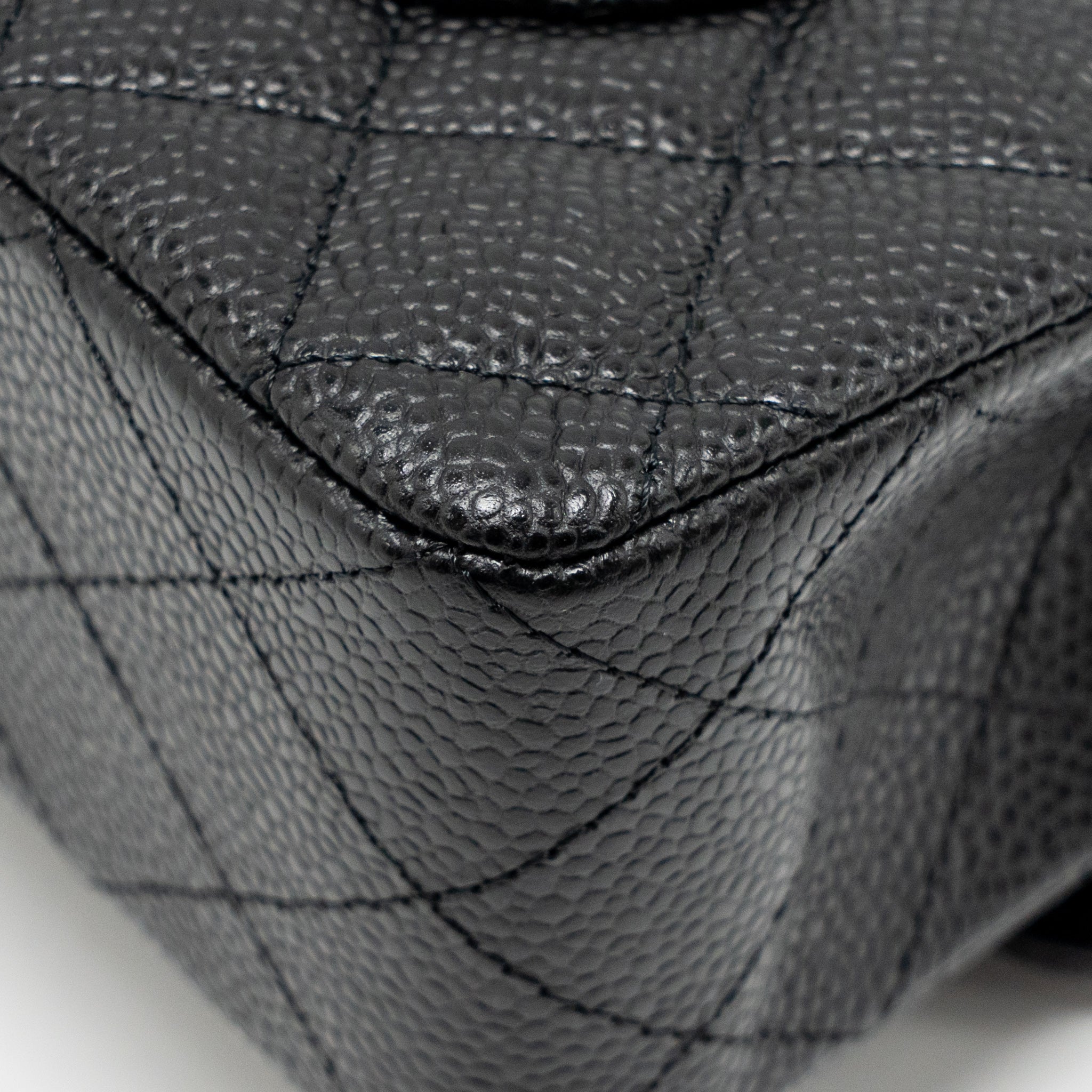 CHANEL SMALL CLASSIC DOUBLE FLAP BAG CAVIAR BLACK GHW (MICROCHIP)