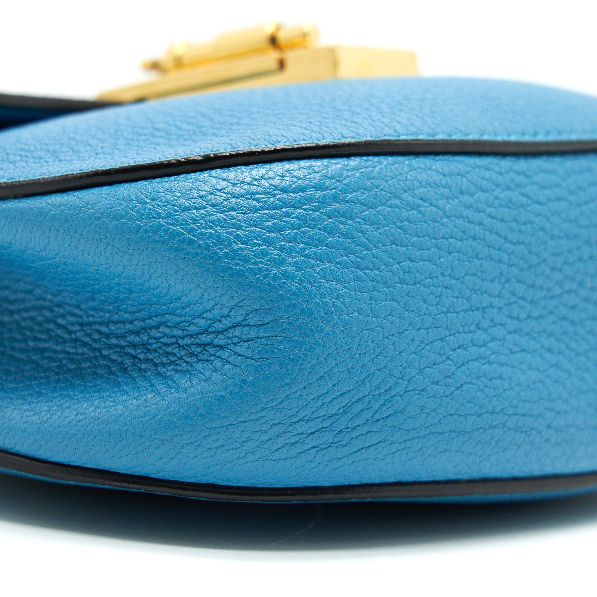 CHLOE MINI DREW SHOULDER BAG BLUE GHW