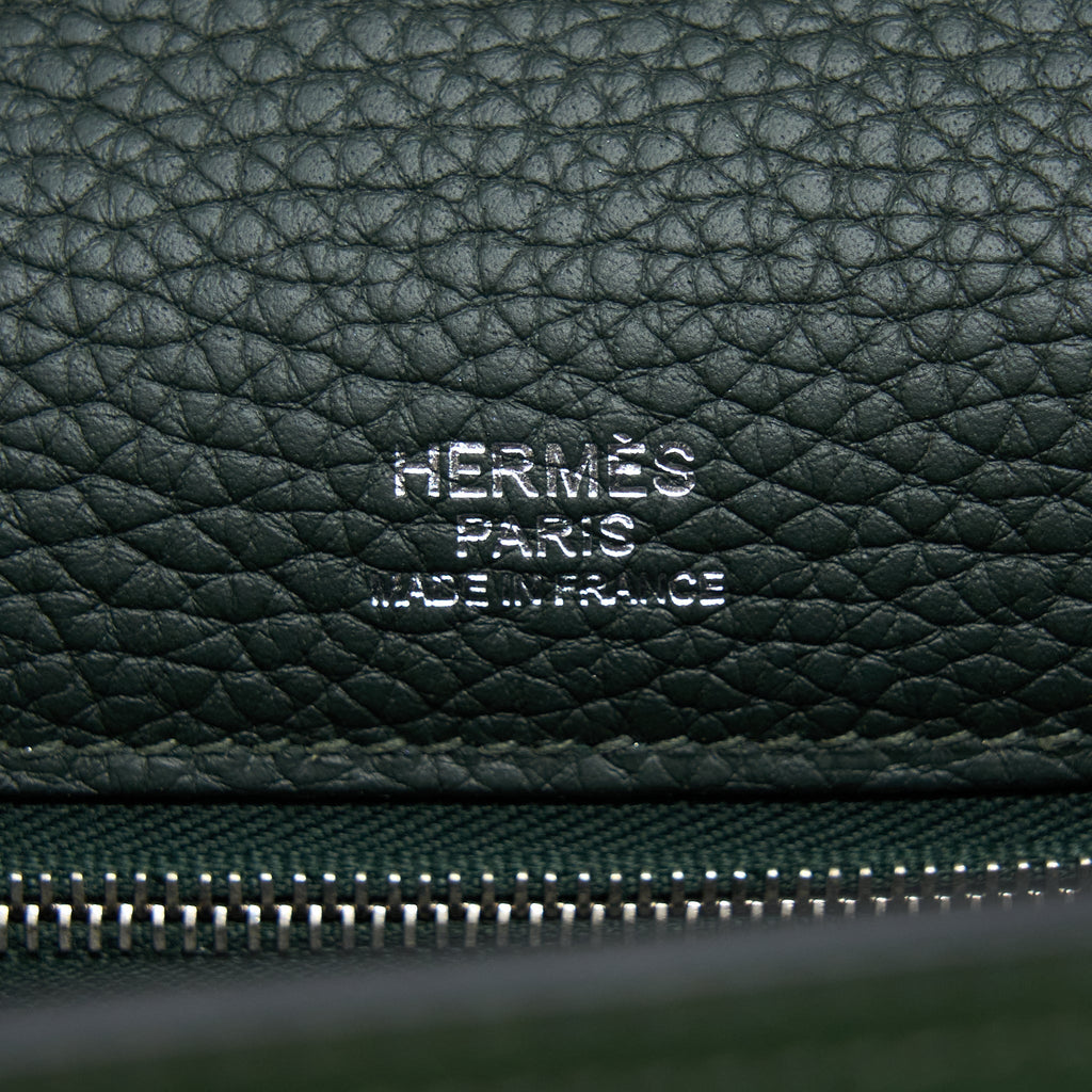 HERMES KELLY 32 GHILLIES CLEMENCE VERT FONCE/VERT ANGLAIS SHW