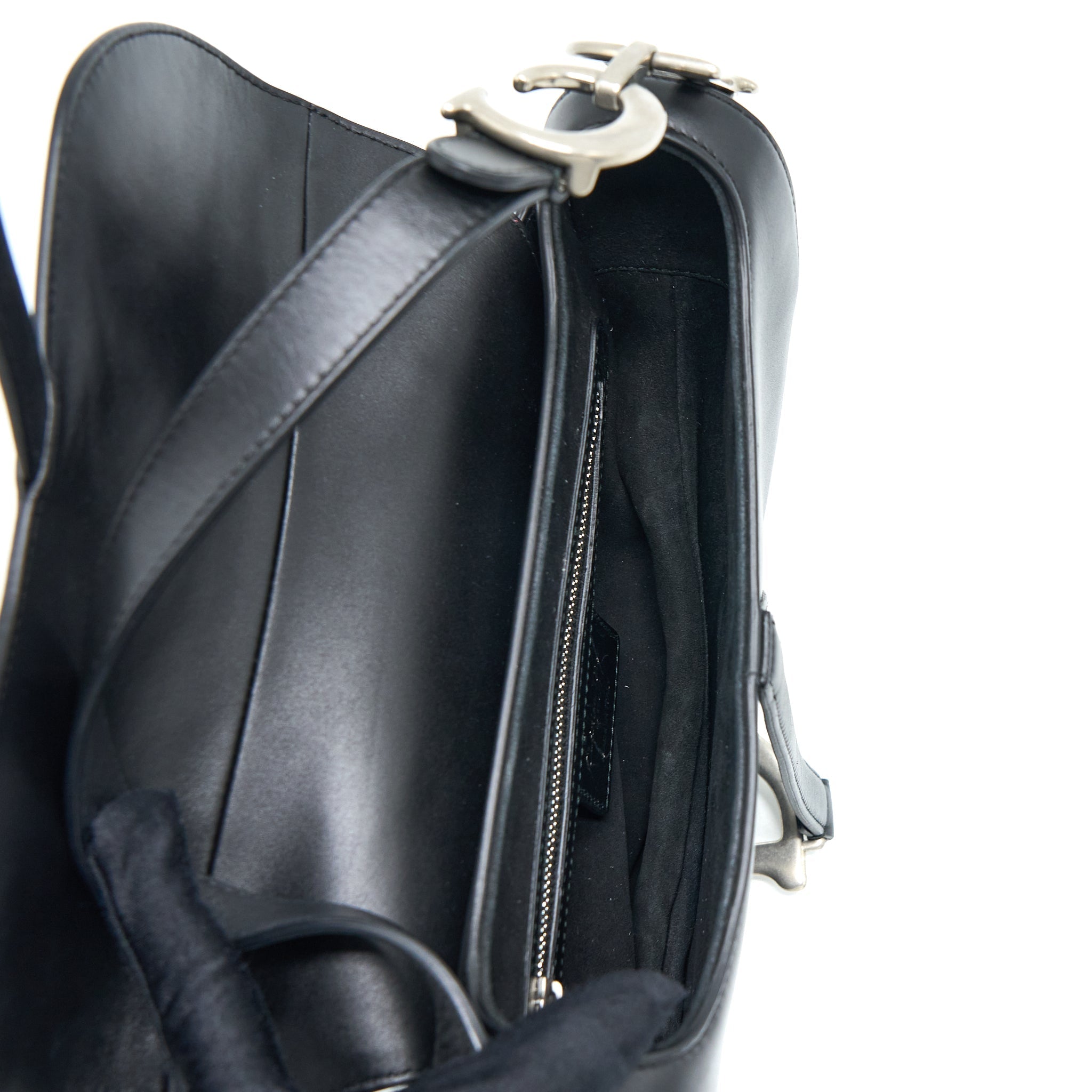 DIOR MEDIUM SADDLE BAG CALFSKIN BLACK SHW
