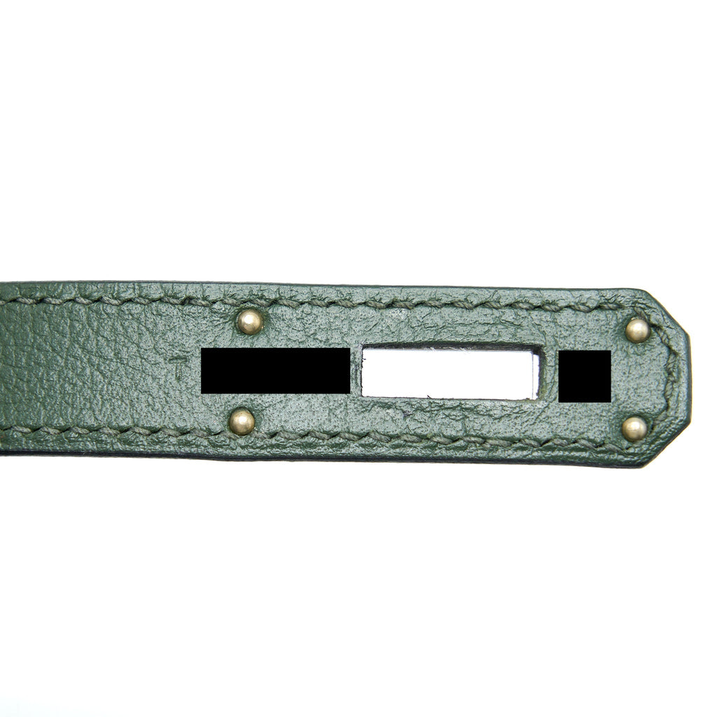 HERMES KELLY 32 GHILLIES CLEMENCE VERT FONCE/VERT ANGLAIS SHW