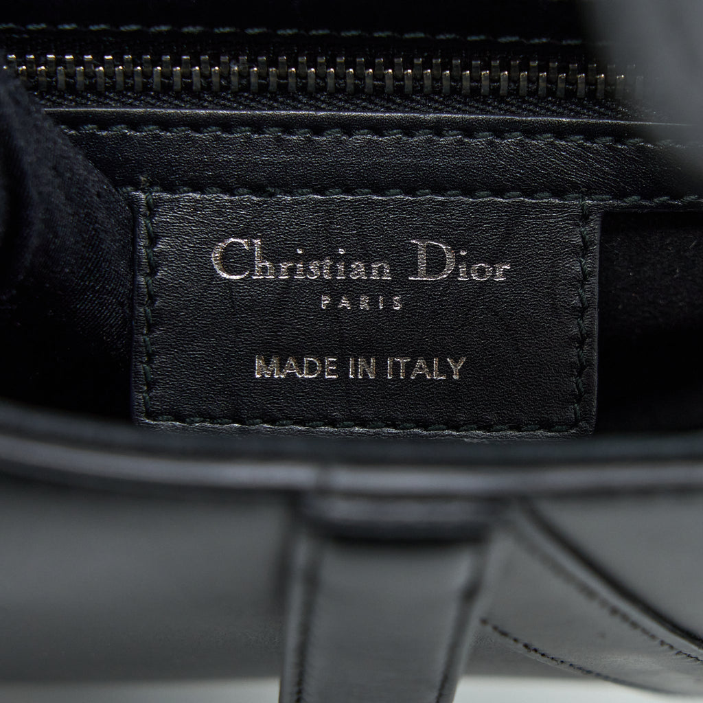 DIOR MEDIUM SADDLE BAG CALFSKIN BLACK SHW
