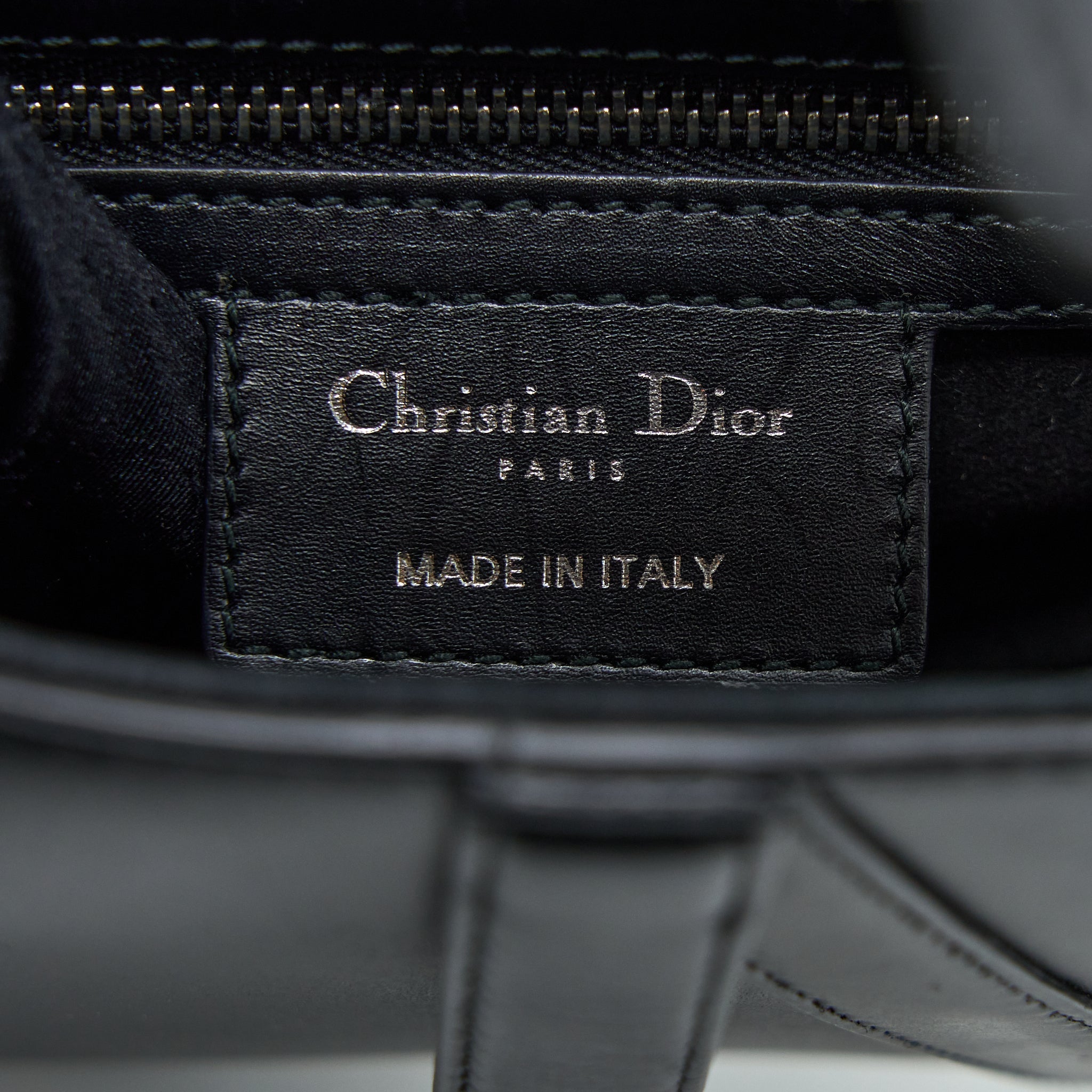 DIOR MEDIUM SADDLE BAG CALFSKIN BLACK SHW
