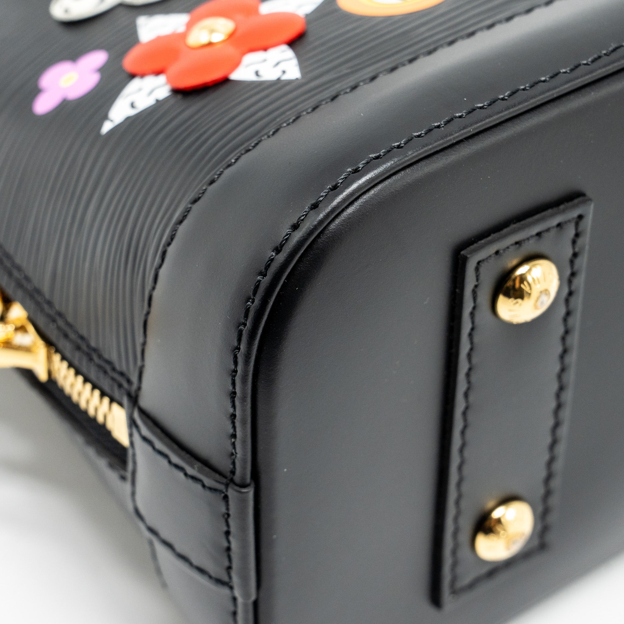 LOUIS VUITTON ALMA BB BLOOMING FLOWERS LIMITED EDITION EPI BLACK/MULTICOLOUR GHW
