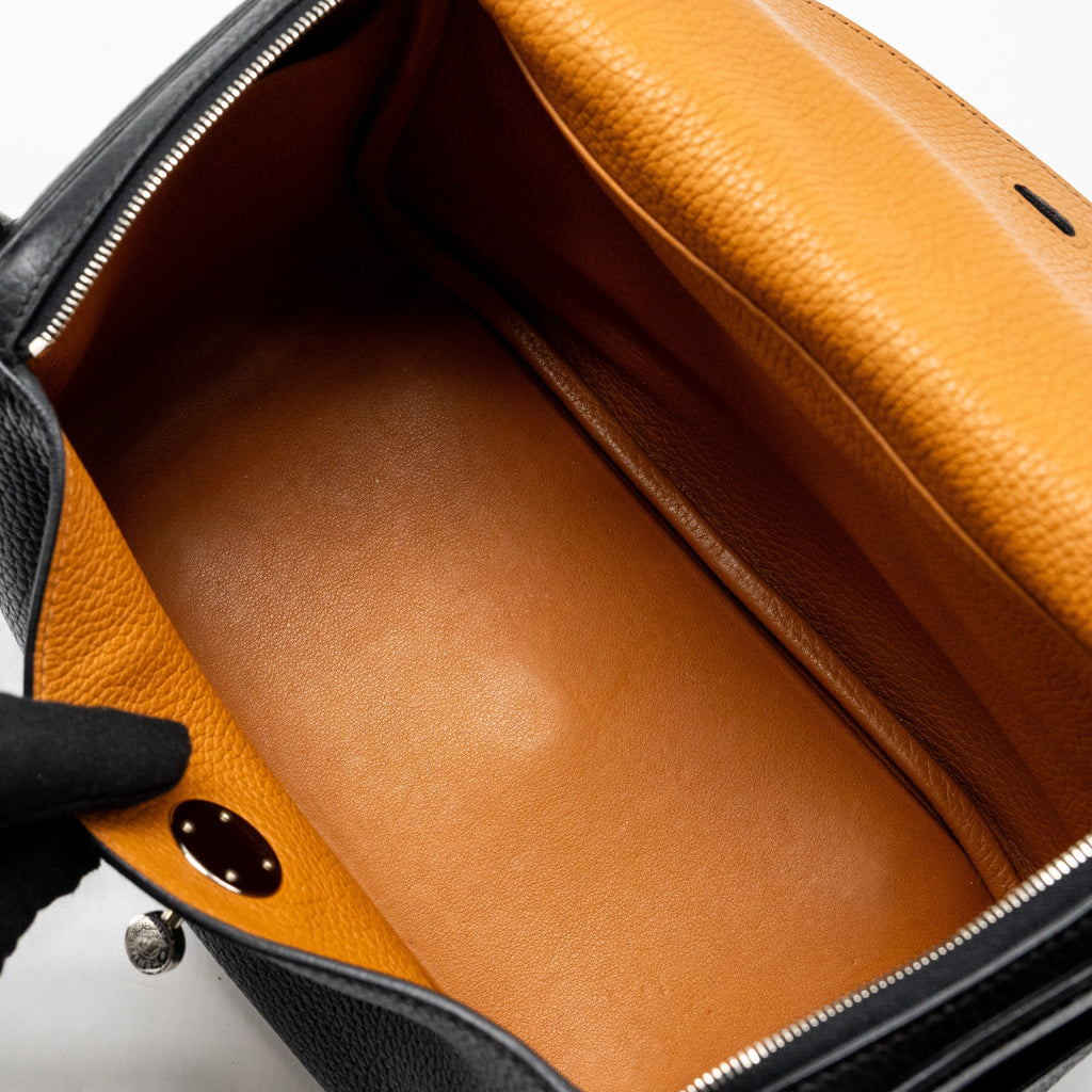 HERMES LINDY 26 CLEMENCE BLACK/TOFFEE SHW