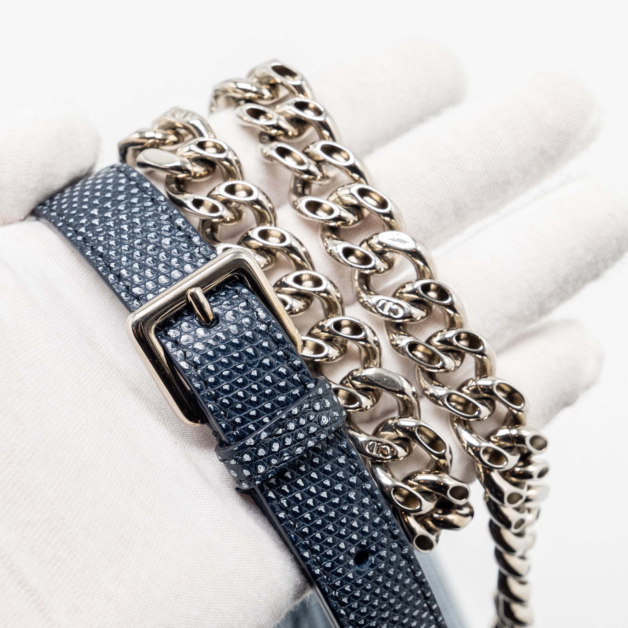 DIOR SMALL DIORAMA LIZARD SILVER/MULTICOLOUR SHW