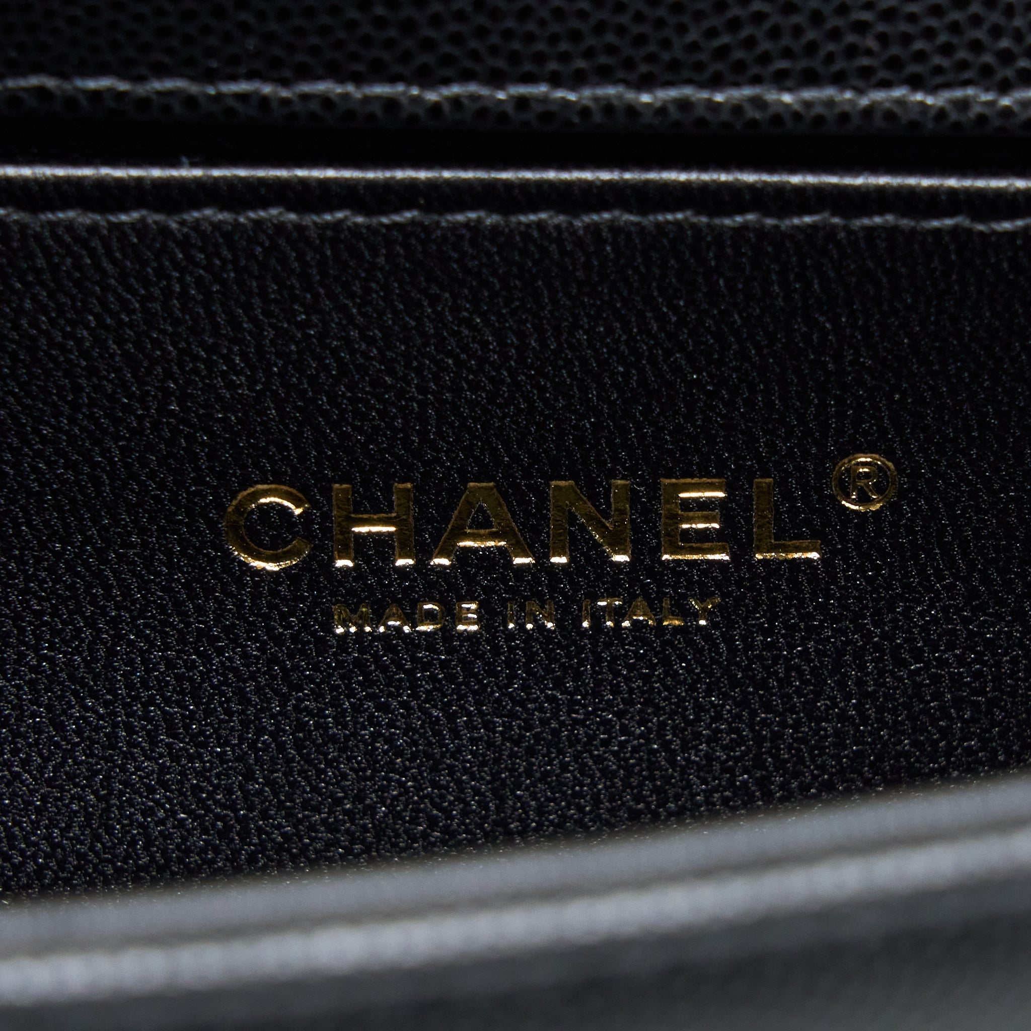 CHANEL SMALL BOY BAG CAVIAR BLACK GHW (MICROCHIP )