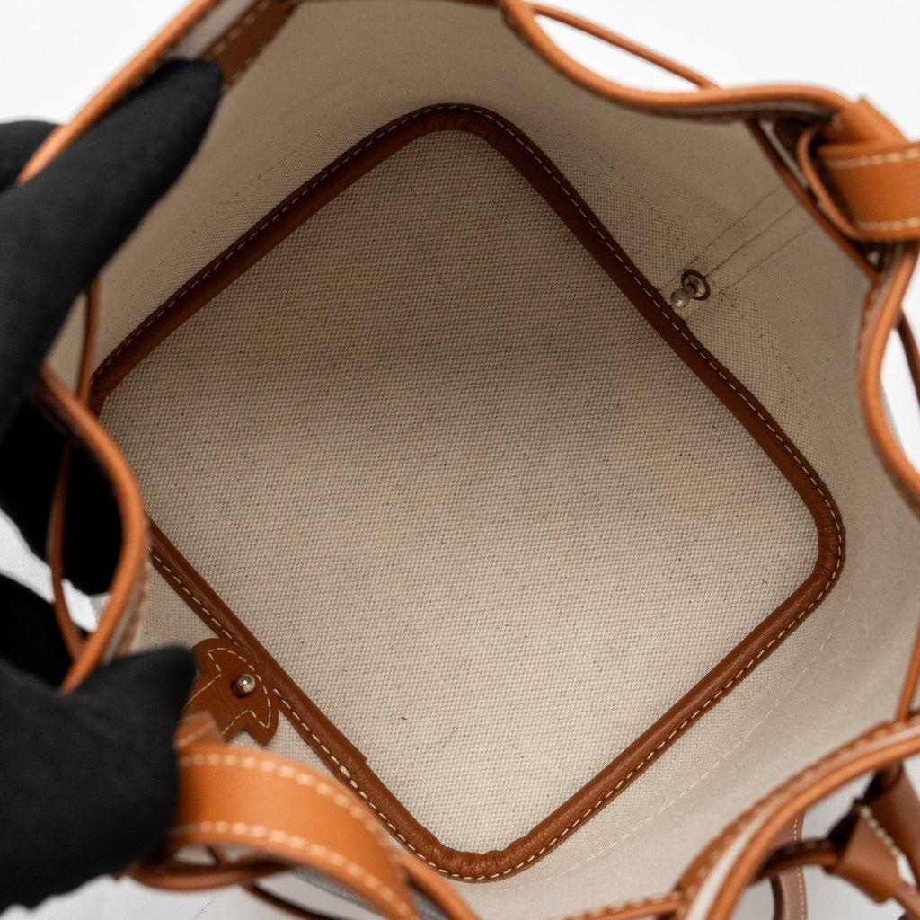 GOYARD PETIT FLOT BUCKET BAG CANVAS / CALFSKIN BROW SHW