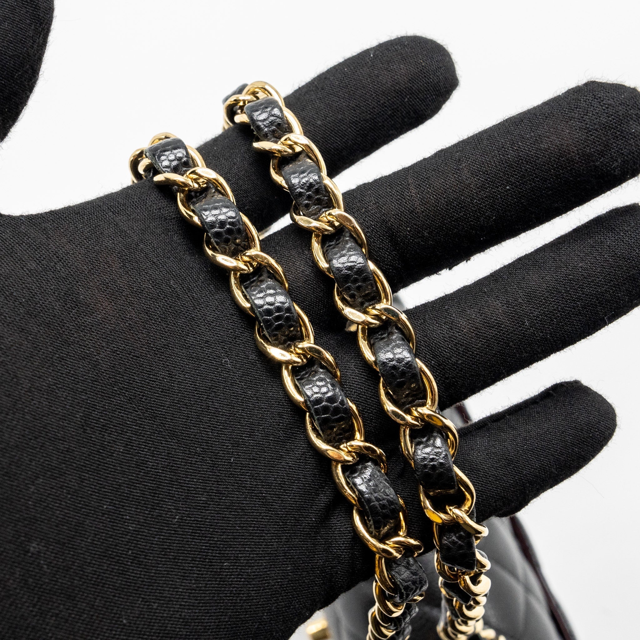 CHANEL SMALL CLASSIC DOUBLE FLAP BAG CAVIAR BLACK GHW
