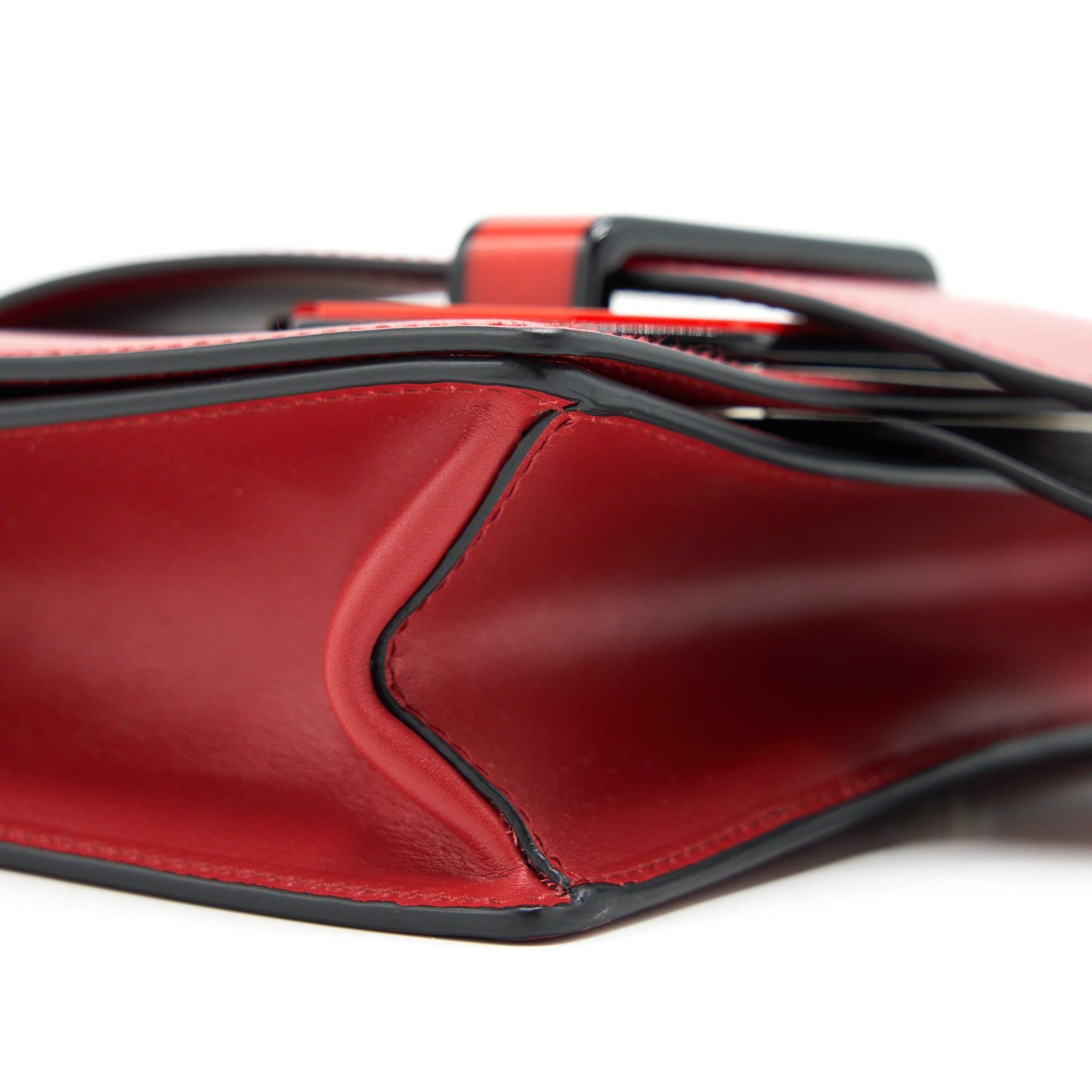 PRADA PLEX RIBBON BAG RED GHW