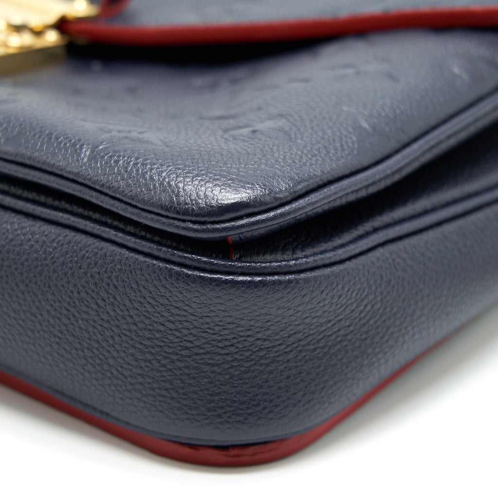 LOUIS VUITTON POCHETTE METIS MARINE ROUGE MONOGRAM EMPREINTE LEATHER