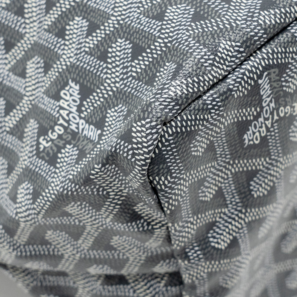 GOYARD SAINT LOUIS PM TOTE BAG GOYARDLINE CANVAS GREY SHW
