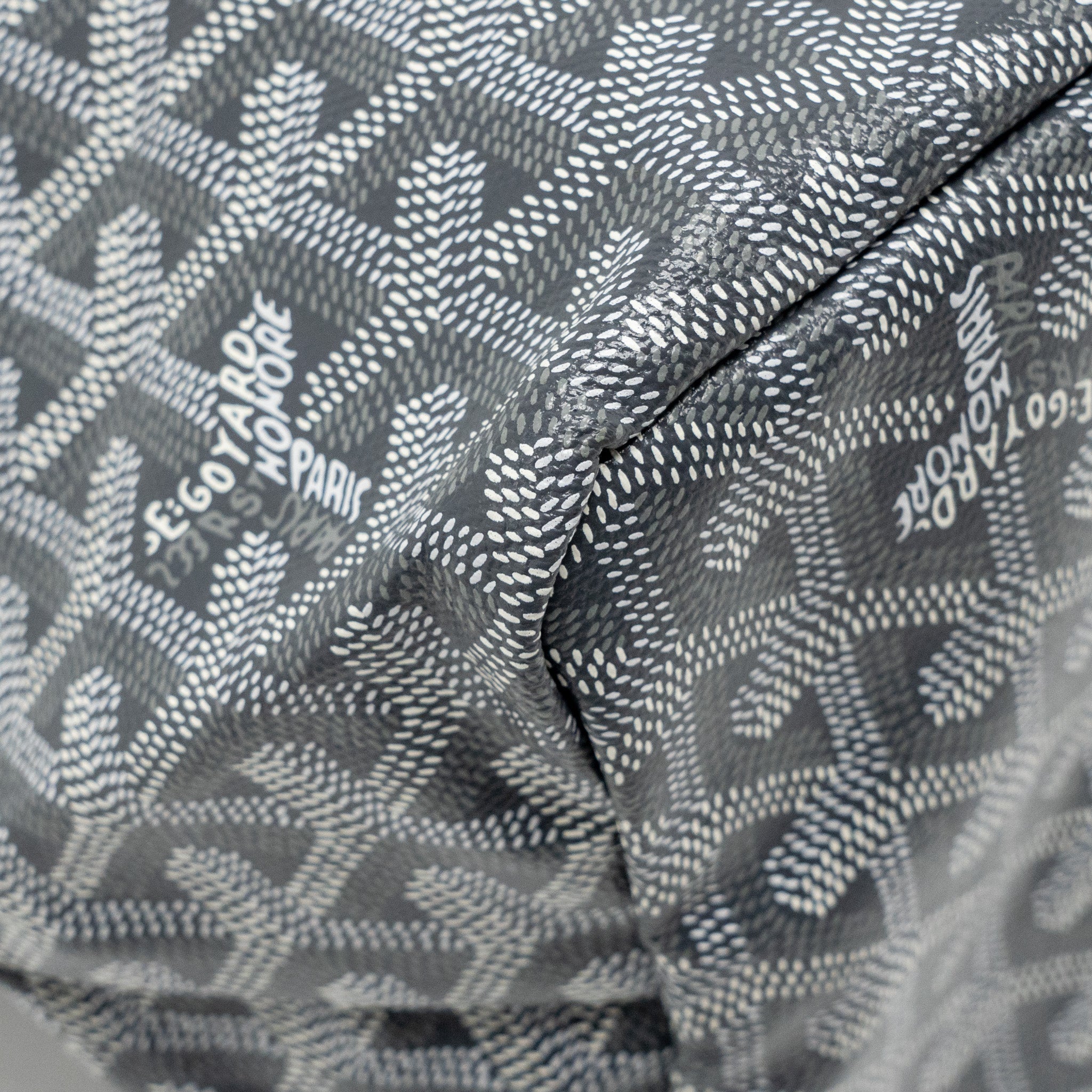 GOYARD SAINT LOUIS PM TOTE BAG GOYARDLINE CANVAS GREY SHW